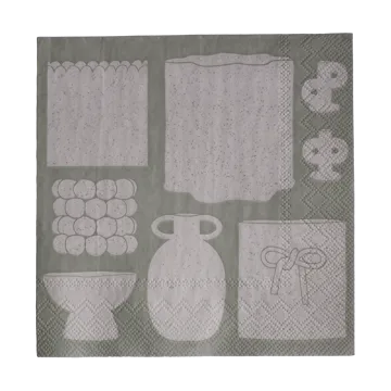 Illustration papirserviett 33x33 cm 20-pakning - Beige - DBKD