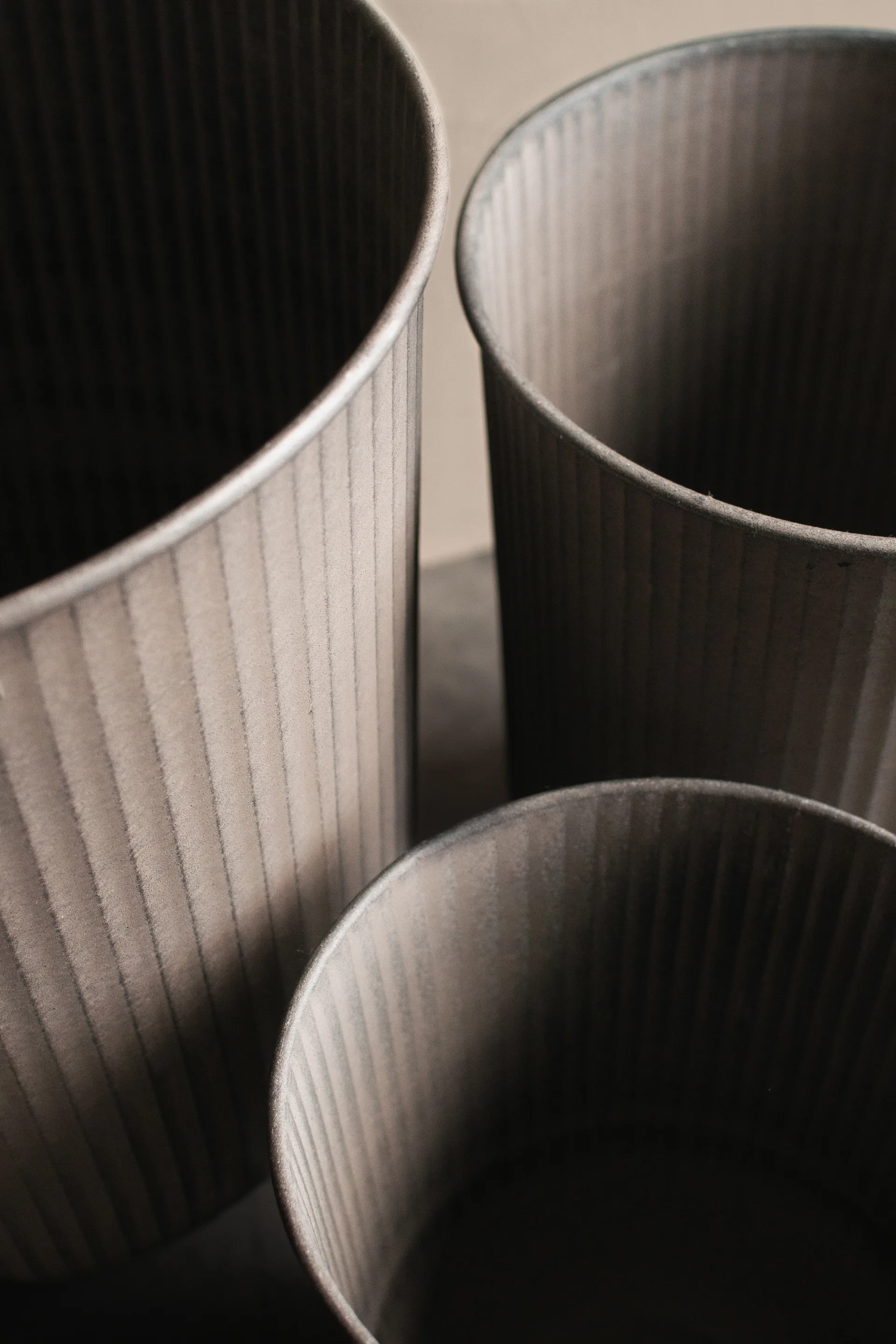 Out stripe krukke 3 deler, Beige DBKD