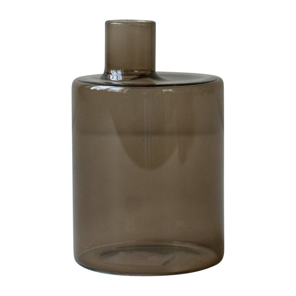 DBKD Pipe glassvase brown Small