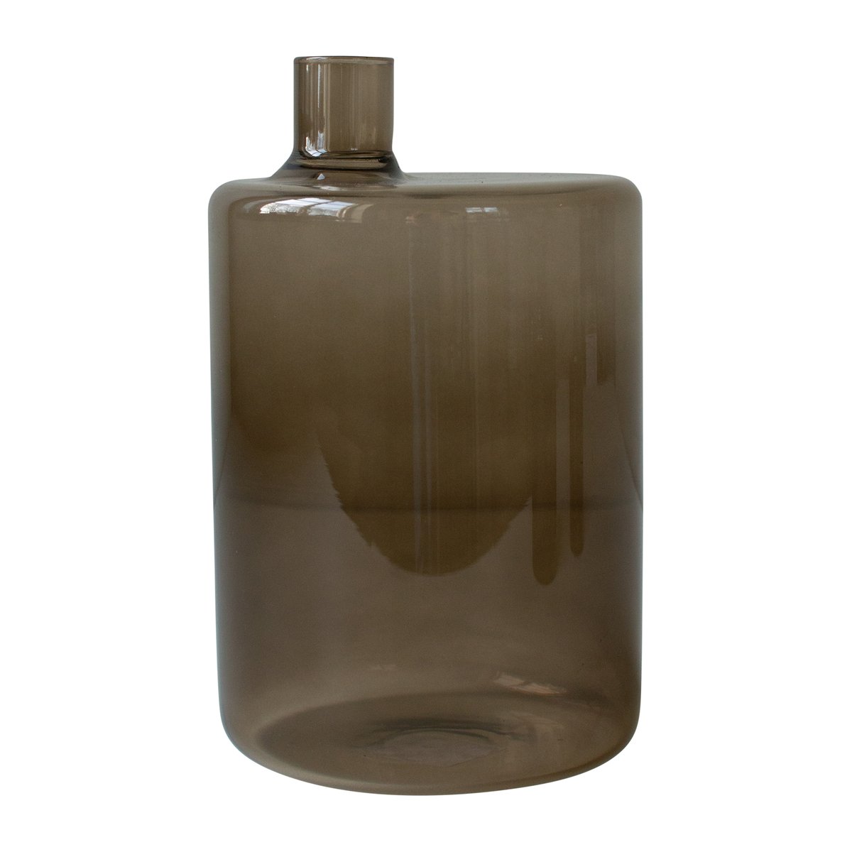 DBKD Pipe glassvase brown XL