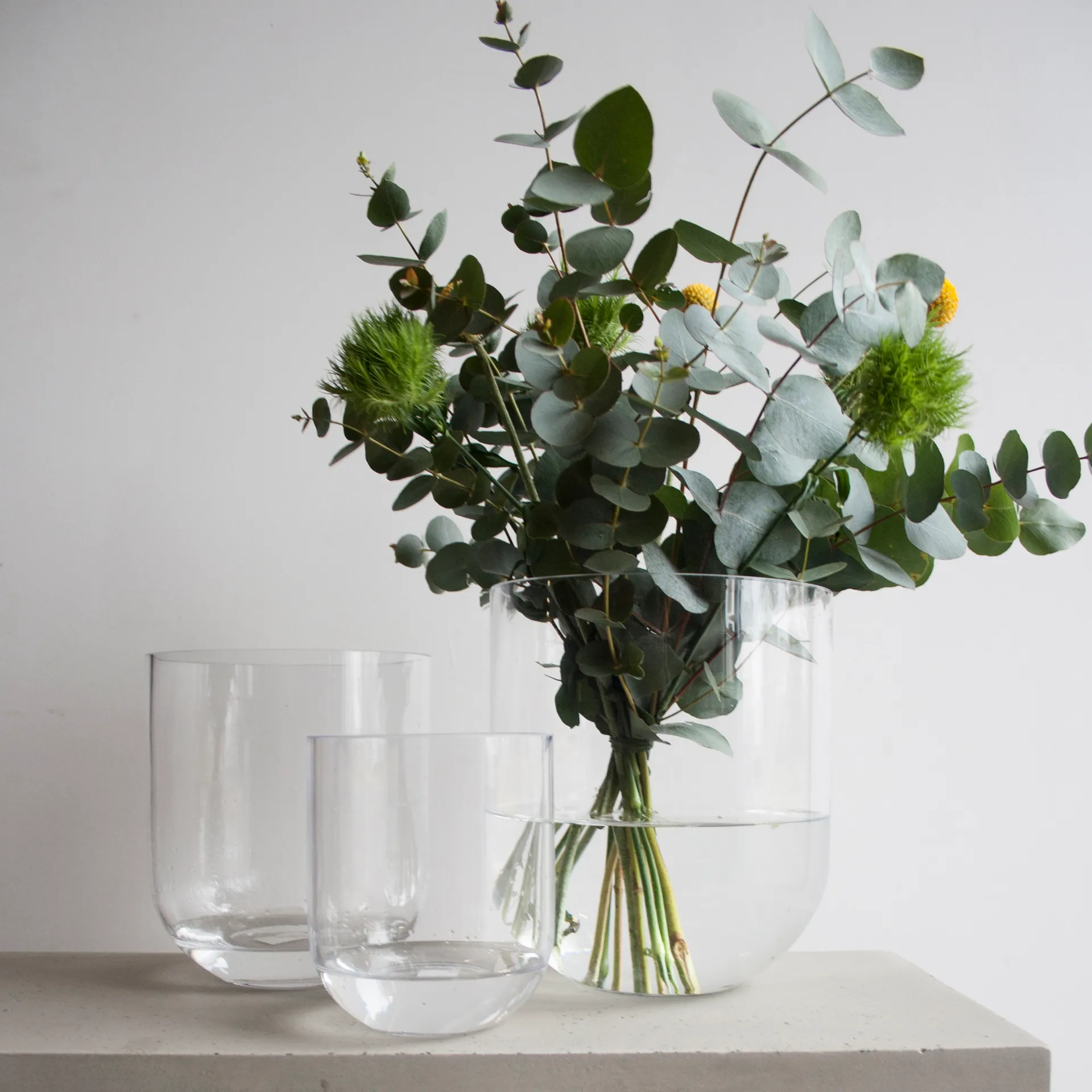 Simple glassvase medium, Clear DBKD