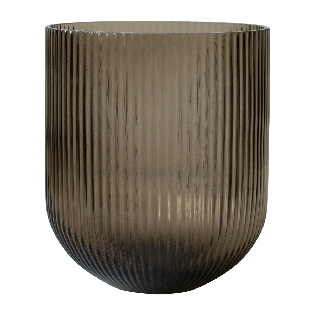 DBKD Simple Stripe glassvase brown Large