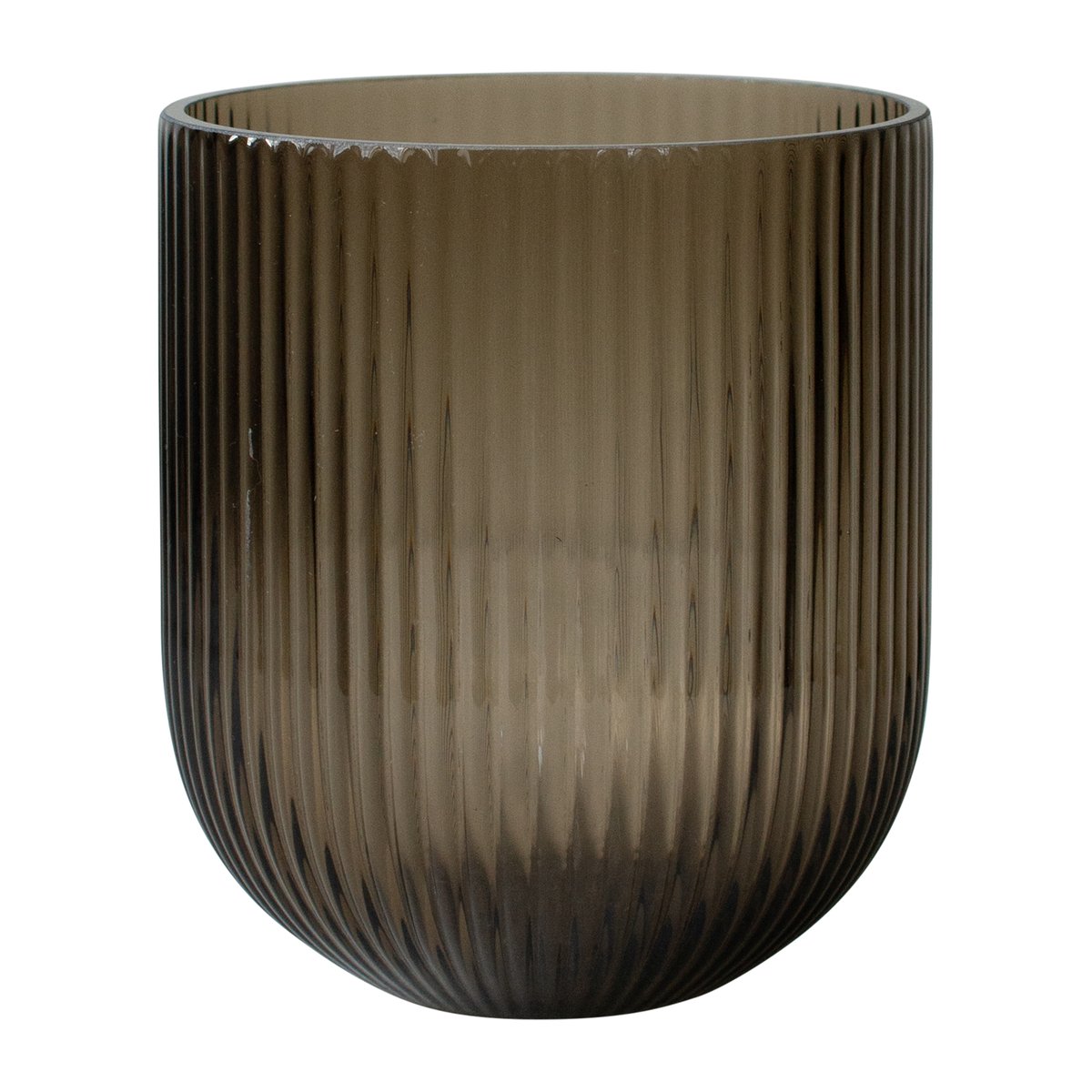 DBKD Simple Stripe glassvase brown Medium
