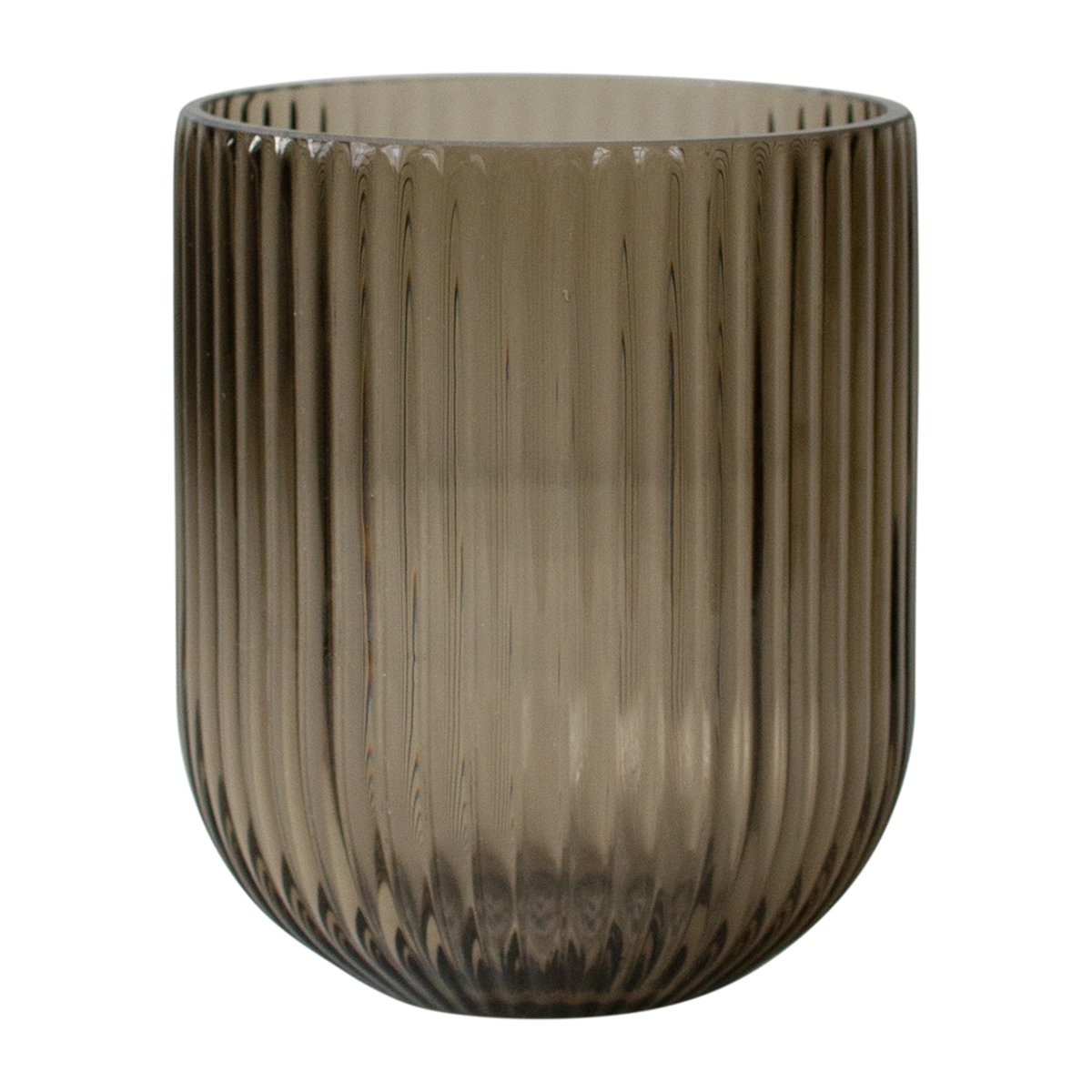 DBKD Simple Stripe glassvase brown Small
