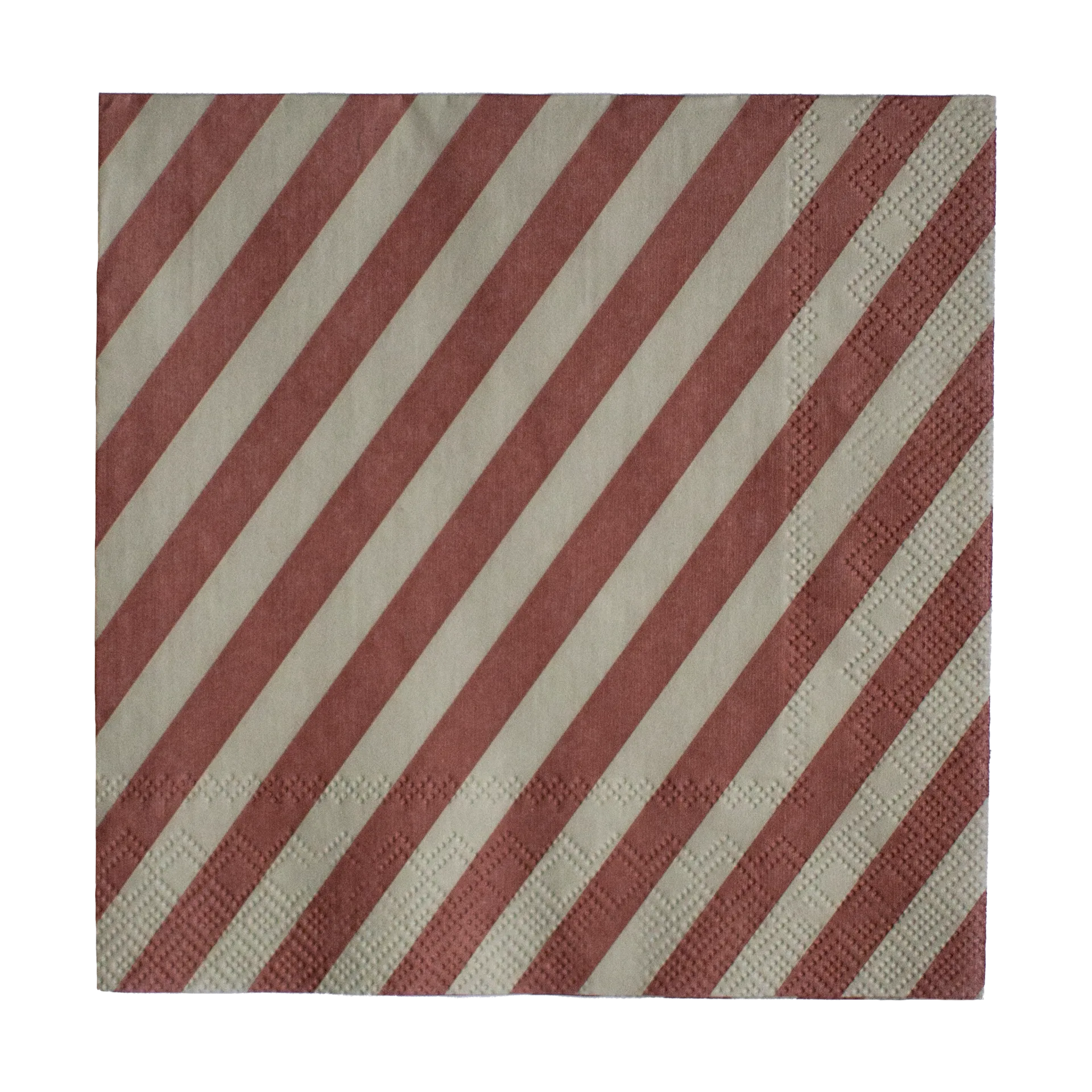 Stripe papirserviett 33x33 cm 20-pakn., Dark red DBKD
