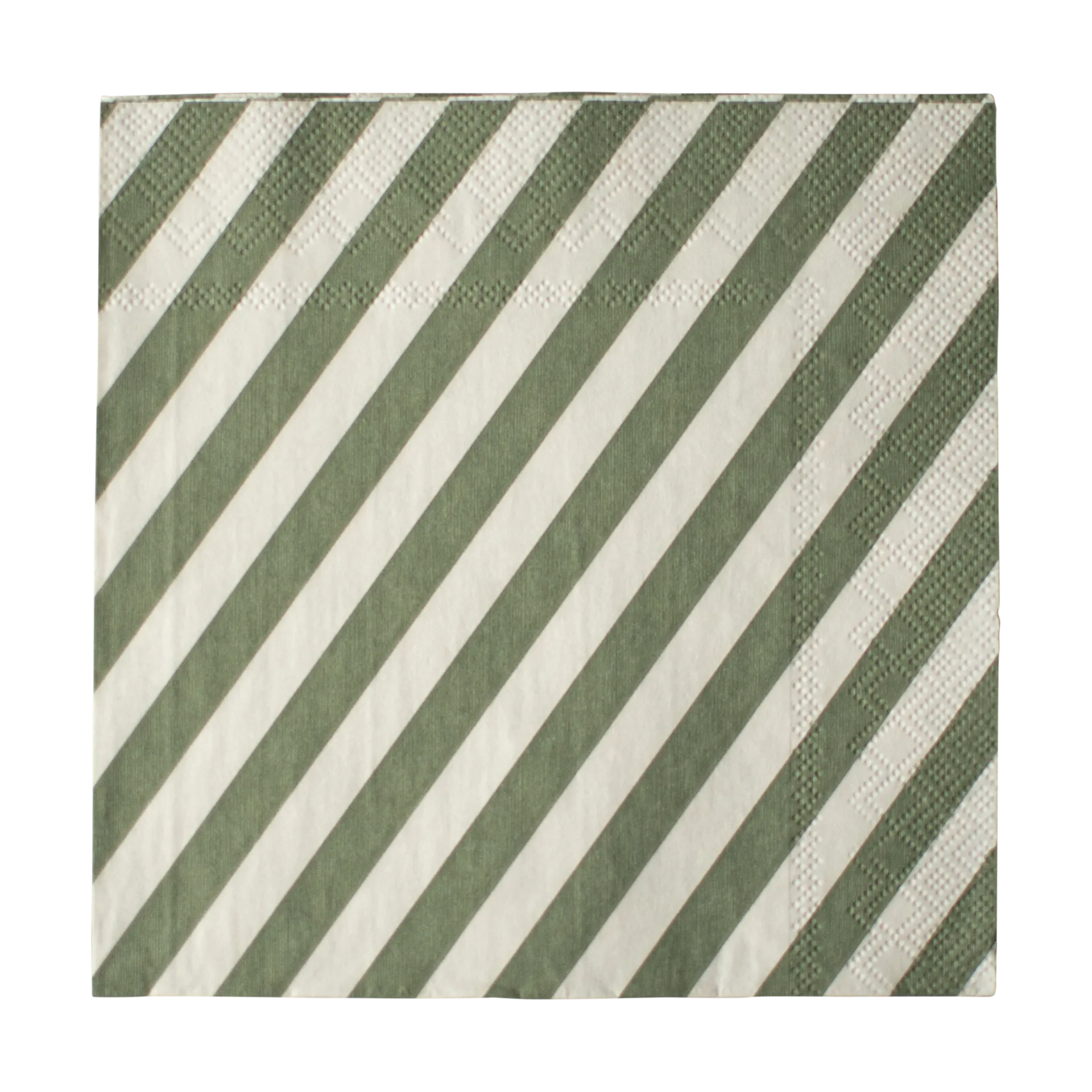 Stripe papirserviett 33x33 cm 20-pakn., Green DBKD