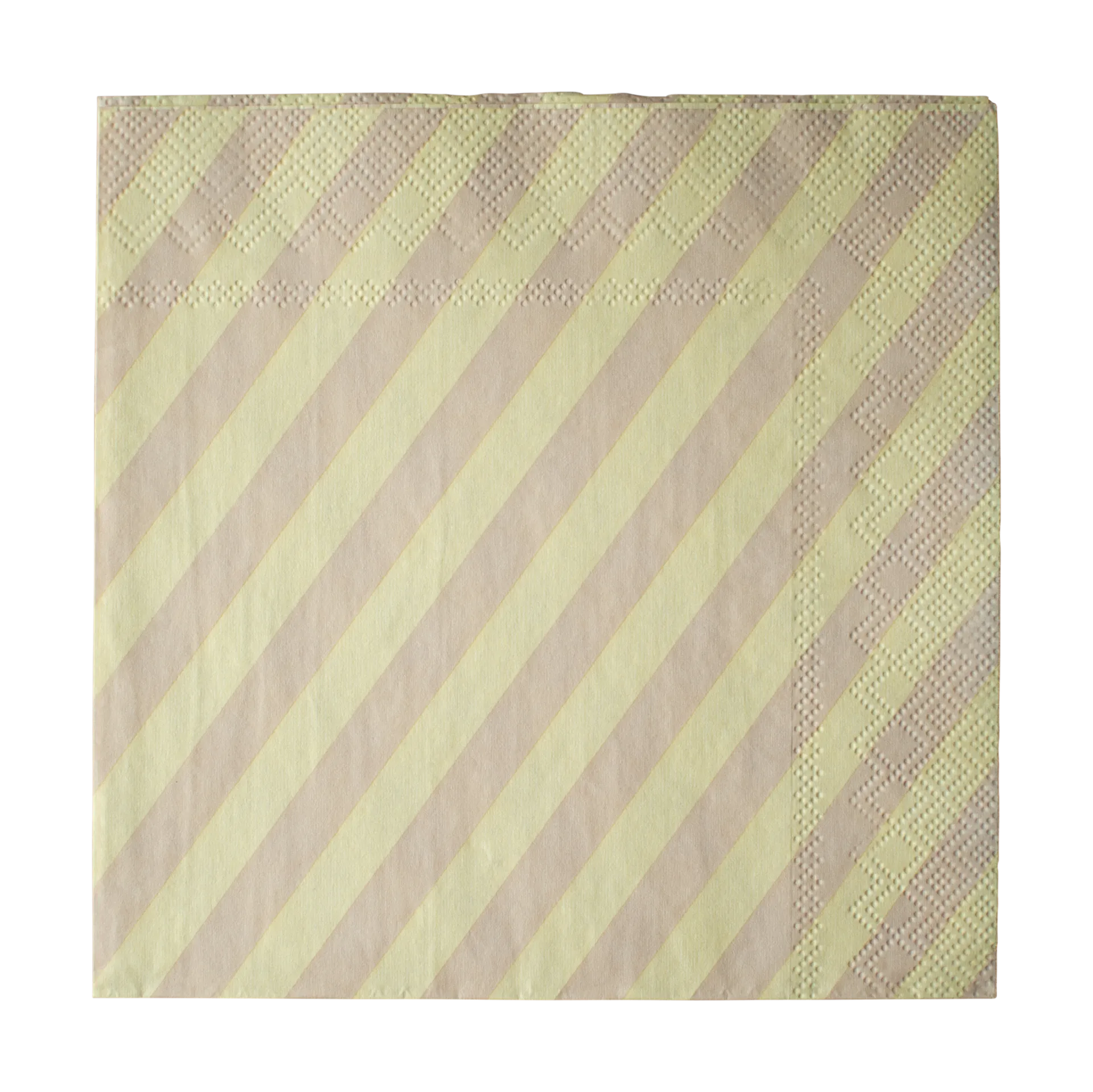 Stripe papirserviett 33x33 cm 20-pakn., Yellow DBKD
