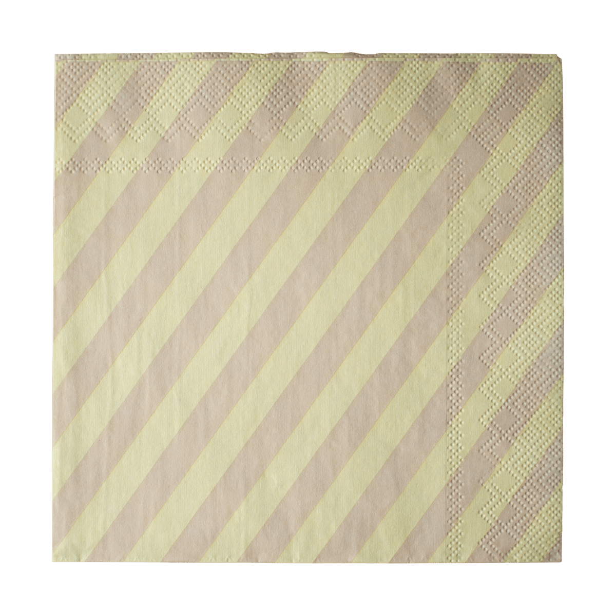 DBKD Stripe papirserviett 33x33 cm 20-pakn. Yellow