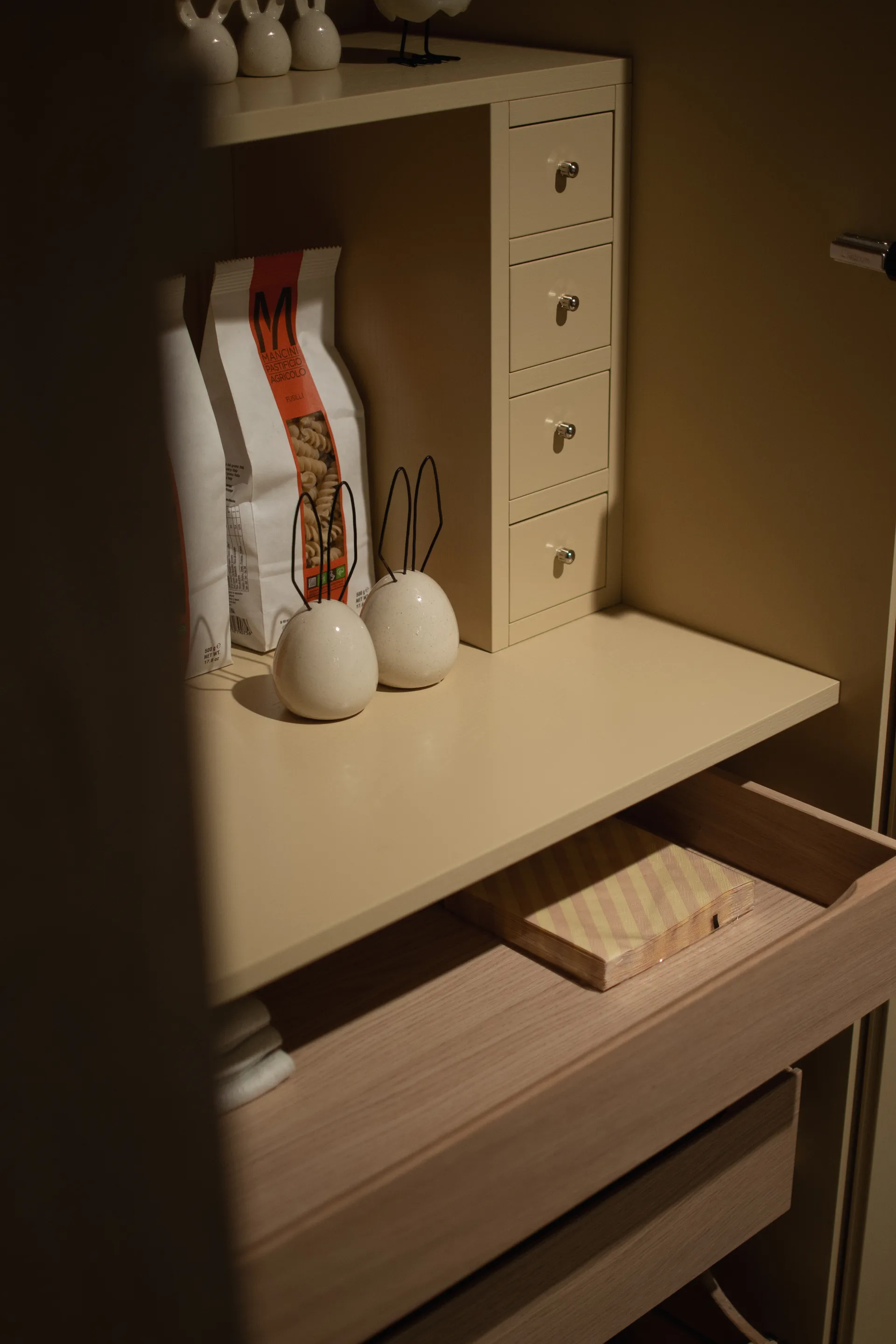 Stripe papirserviett 33x33 cm 20-pakn., Yellow DBKD