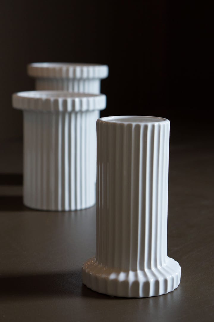 Stripe vase 18 cm, Shiny white  DBKD