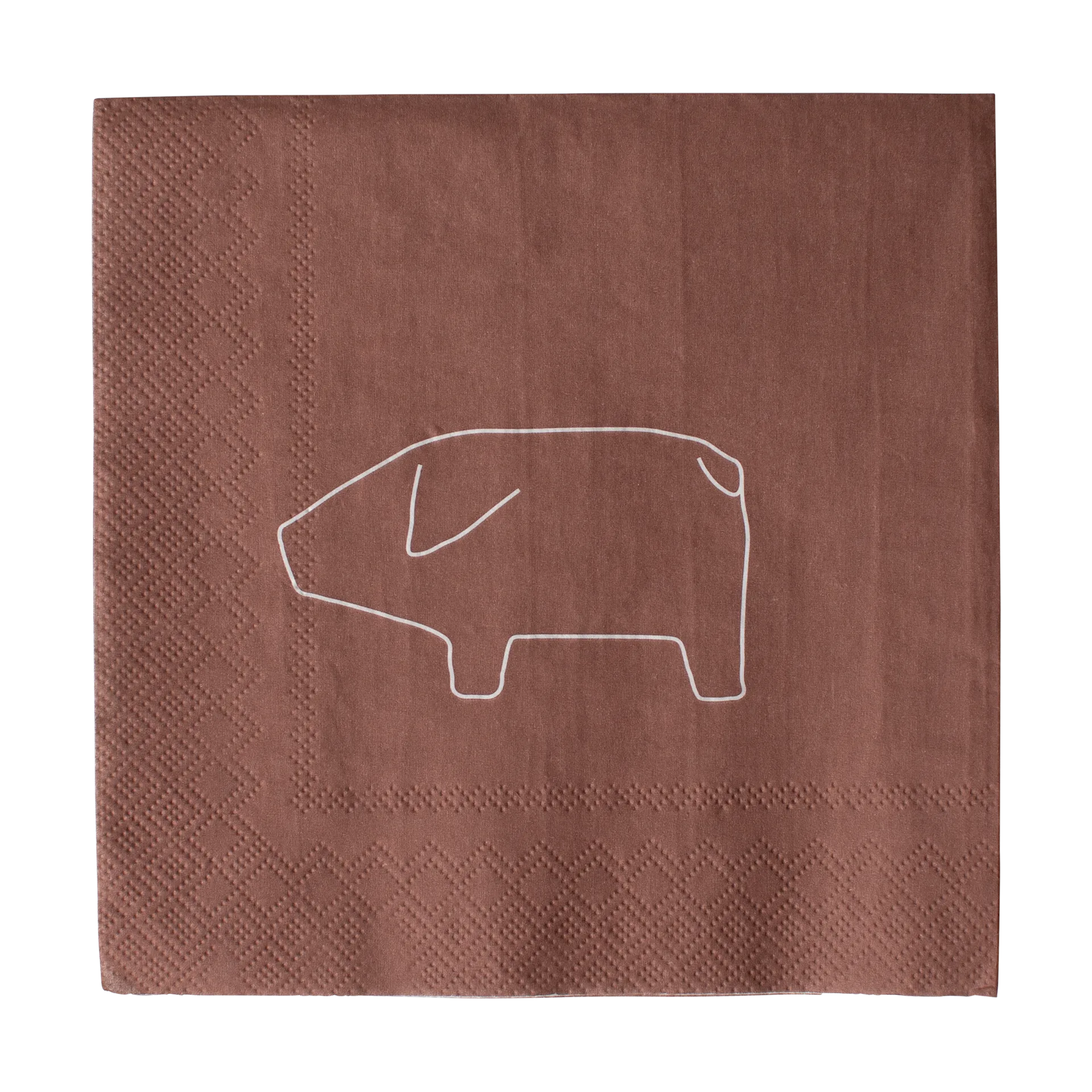 Swedish pig papirserviett 33x33 cm 20-pakning, Red DBKD