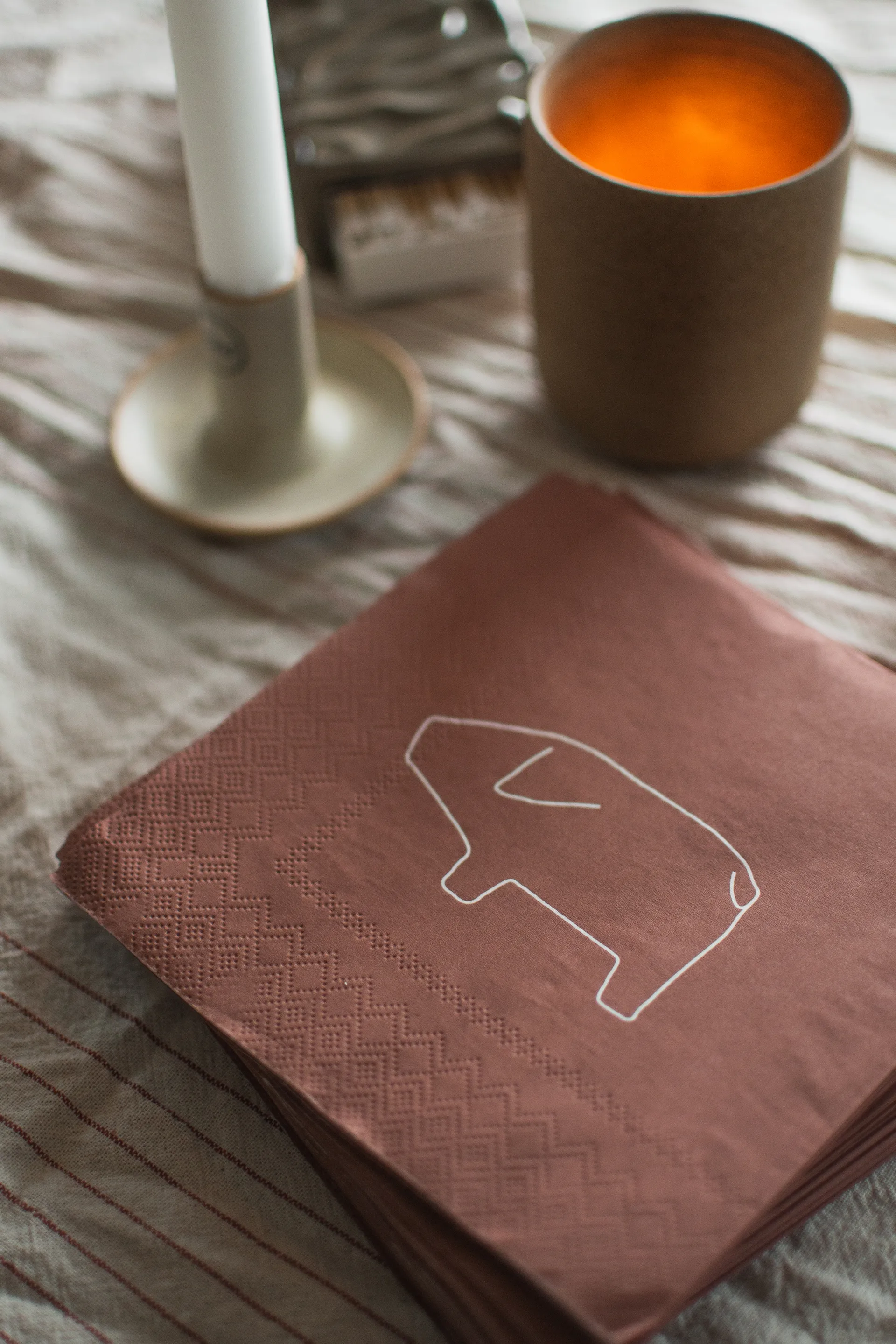 Swedish pig papirserviett 33x33 cm 20-pakning, Red DBKD