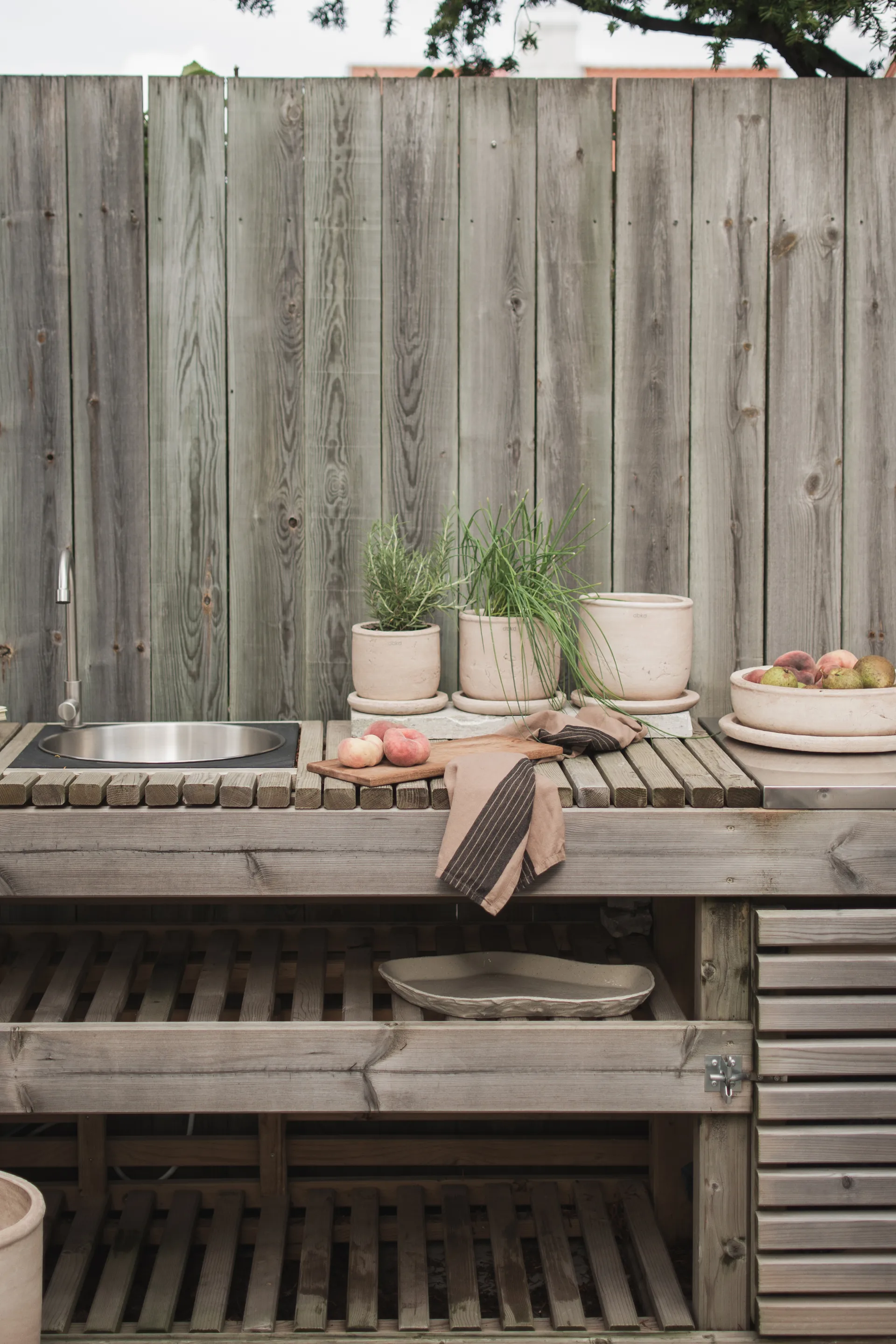 Terra krukke, Sand, Ø14x14 cm DBKD