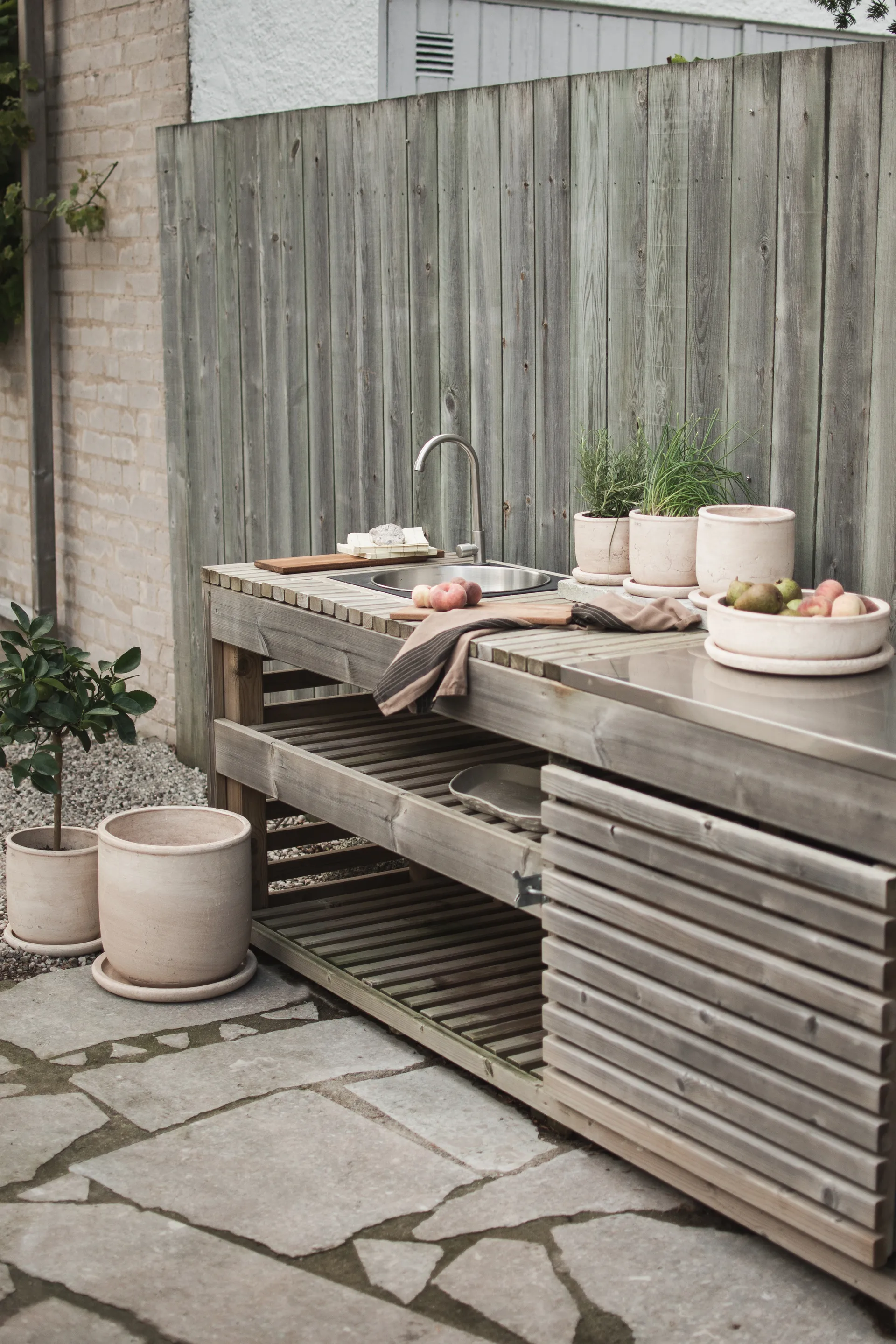 Terra krukke, Sand, Ø16x16 cm DBKD