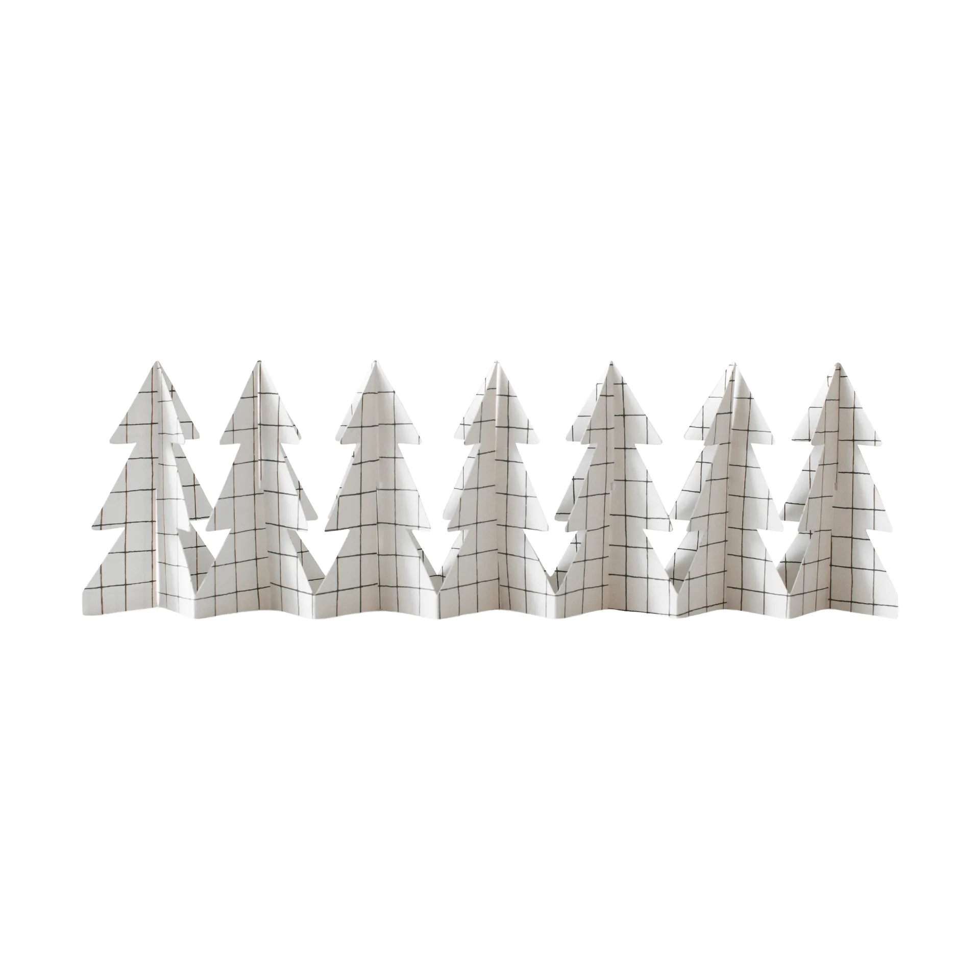 Tree in a row dekorasjon 60 cm, Square white, 12x60 cm DBKD