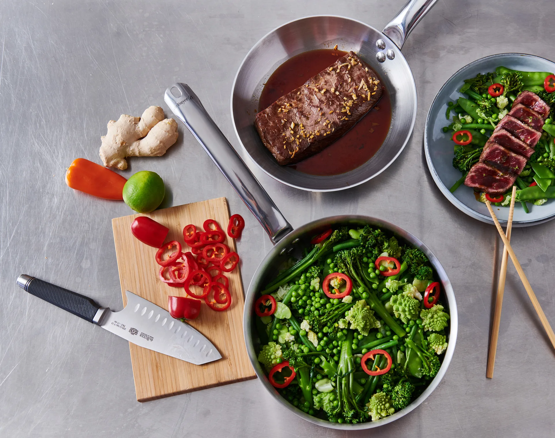 Alchimy sautépanne rustfritt stål, Ø24 cm De Buyer