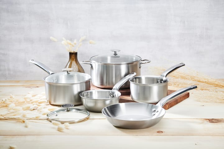 de Buyer Alchimy grytesett med glasslokk, 8 deler De Buyer