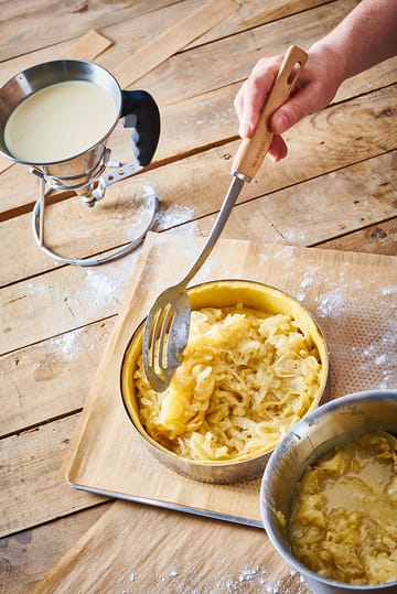 De Buyer B Bois hullsleiv med trehåndtak - Rustfritt stål - De Buyer