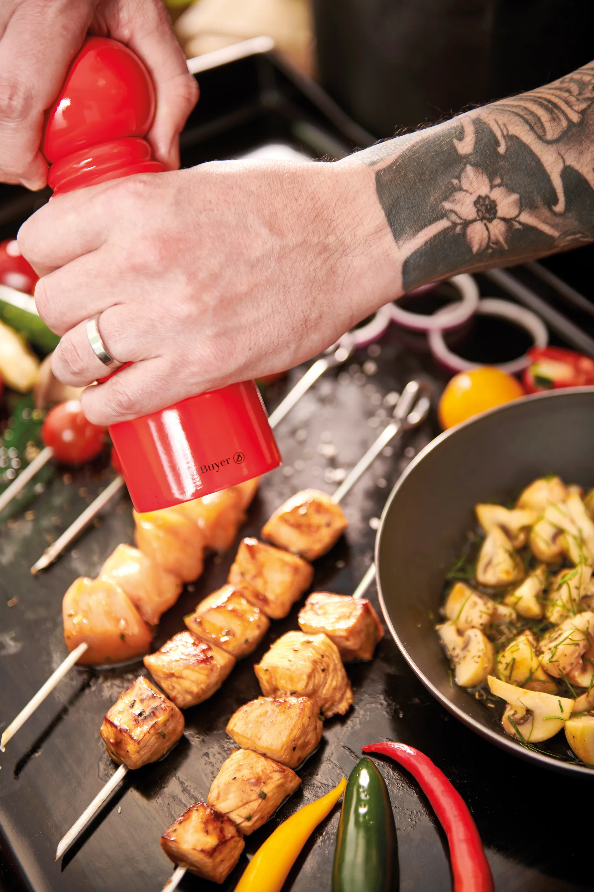 Rumba salt- og pepperkvern keramisk 20 cm, Hvit-blank De Buyer