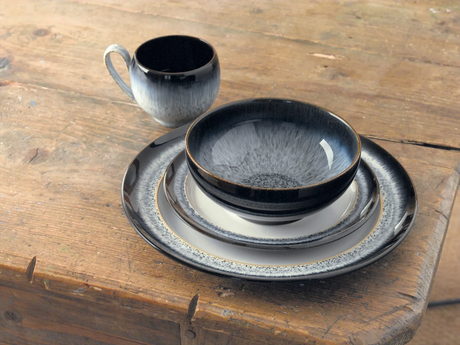 Halo nudelskål 17,5 cm, Blå-grå-svart Denby