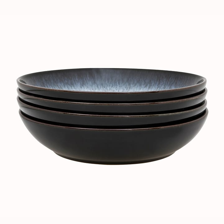 Halo pastaskål 22 cm 4-stk. - Blå-grå-svart - Denby