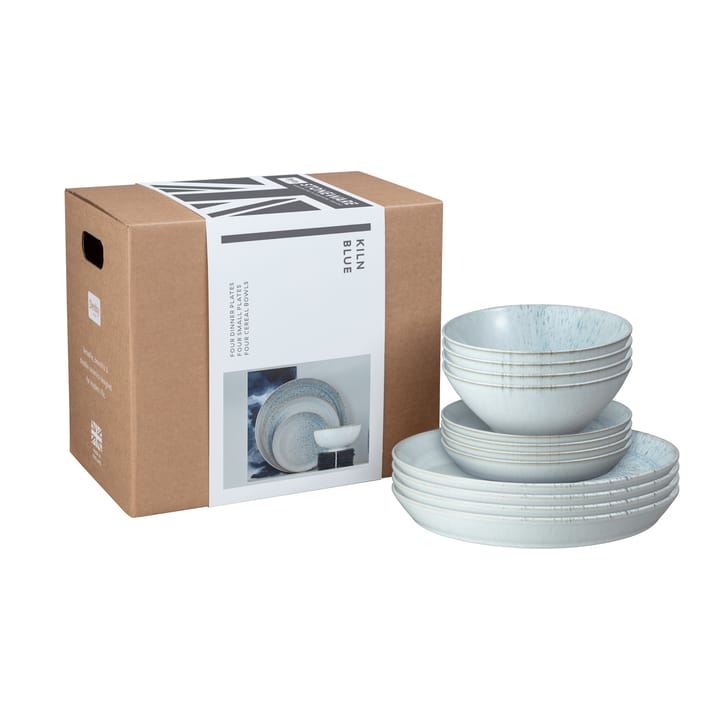 Kiln blue servisesett - 12 deler - Denby
