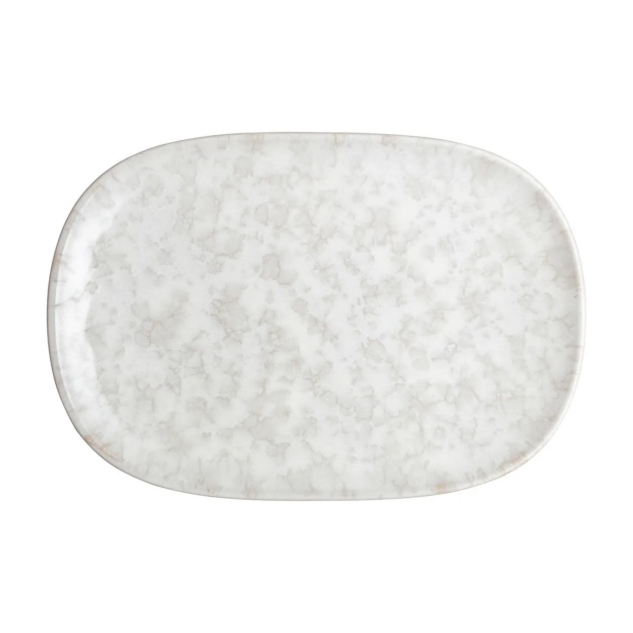Denby Modus Marble tallerken 17,5x26 cm Hvit