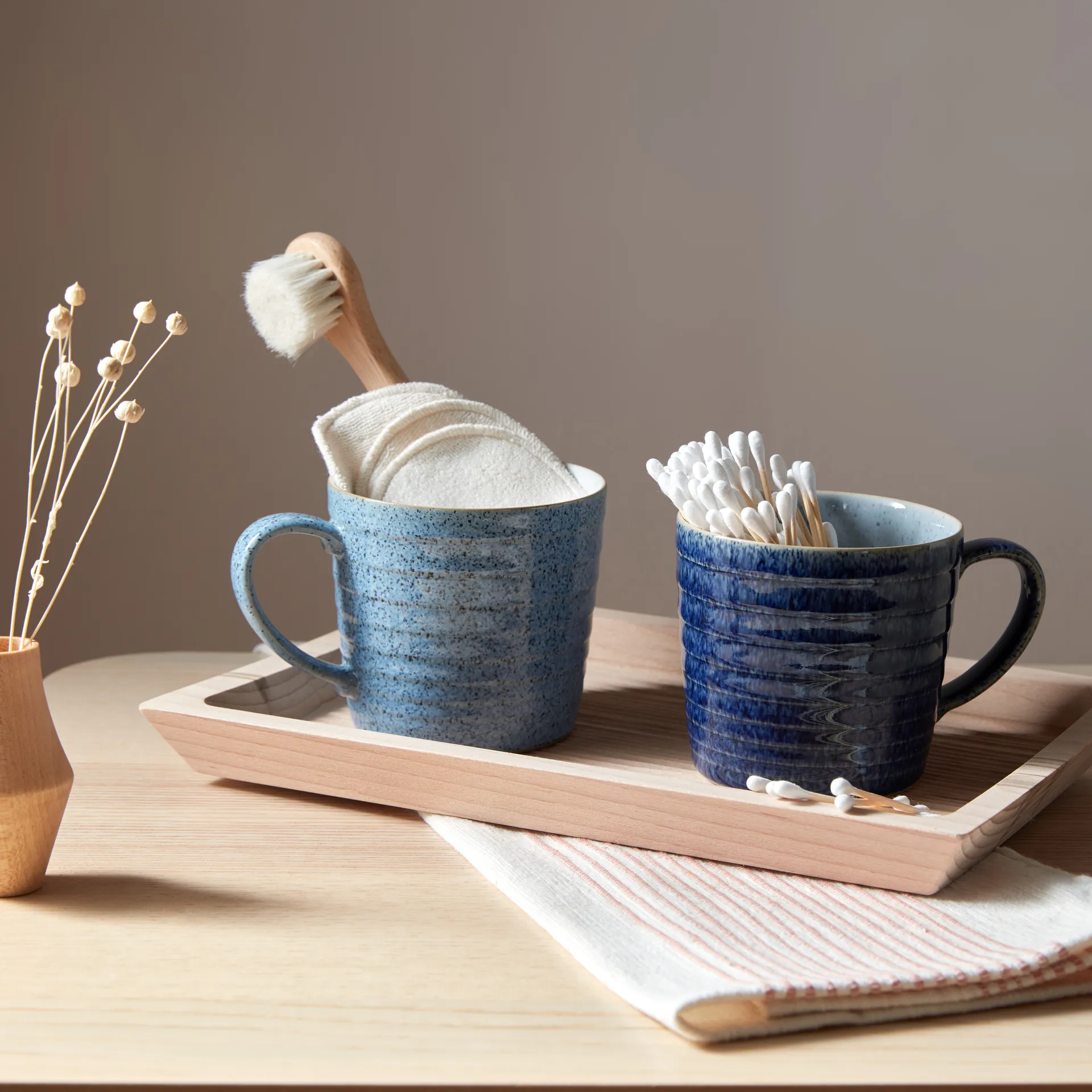 Studio Blue riflet kopp 40 cl, Cobalt-pebble Denby