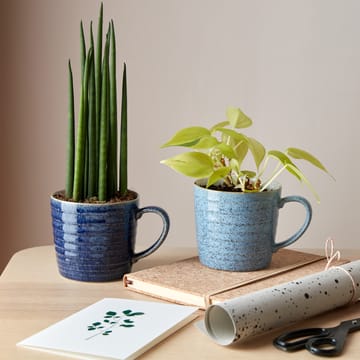 Studio Blue riflet kopp 40 cl - Cobalt-pebble - Denby