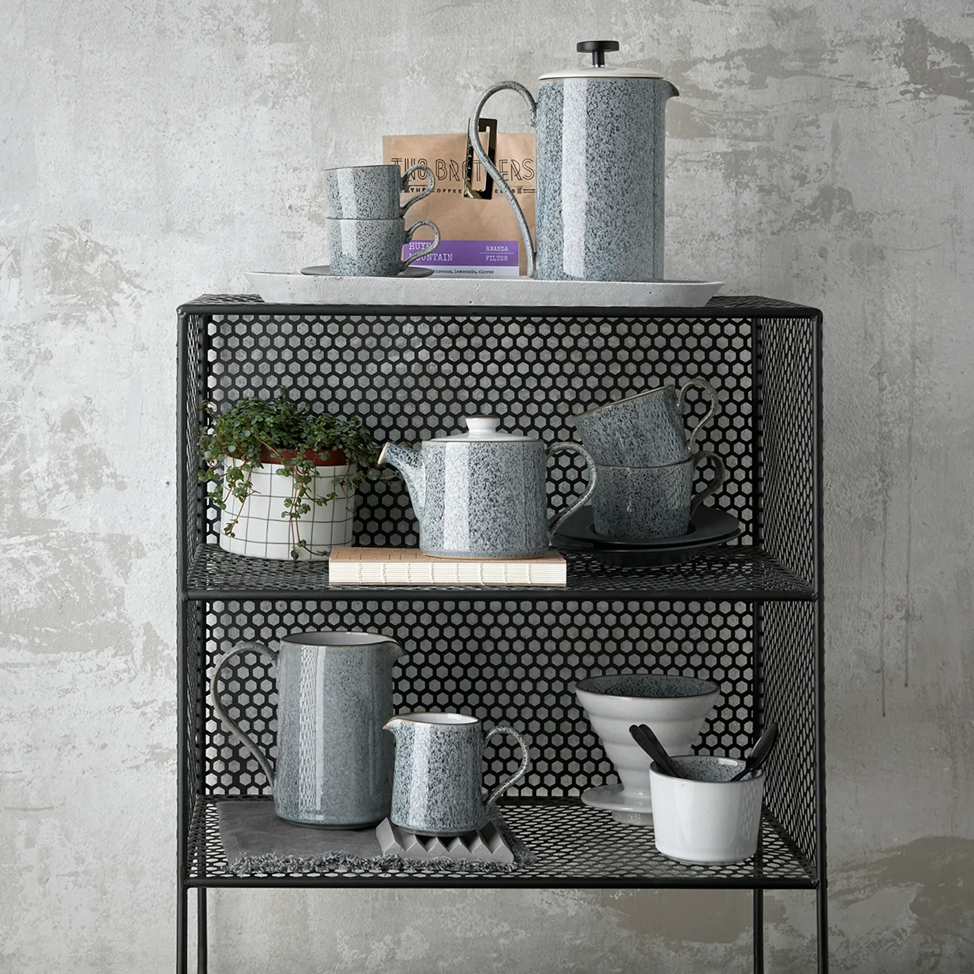 Studio Grey Brew presskanne 1,2 l, Grey Denby