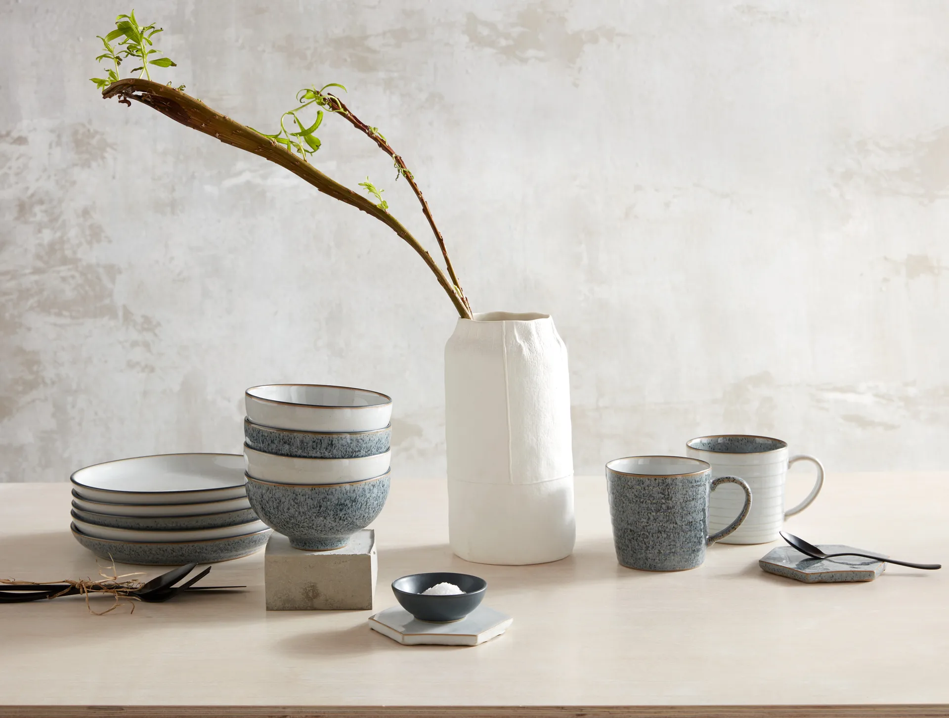 Studio Grey riflet kopp 40 cl, Quartz Denby