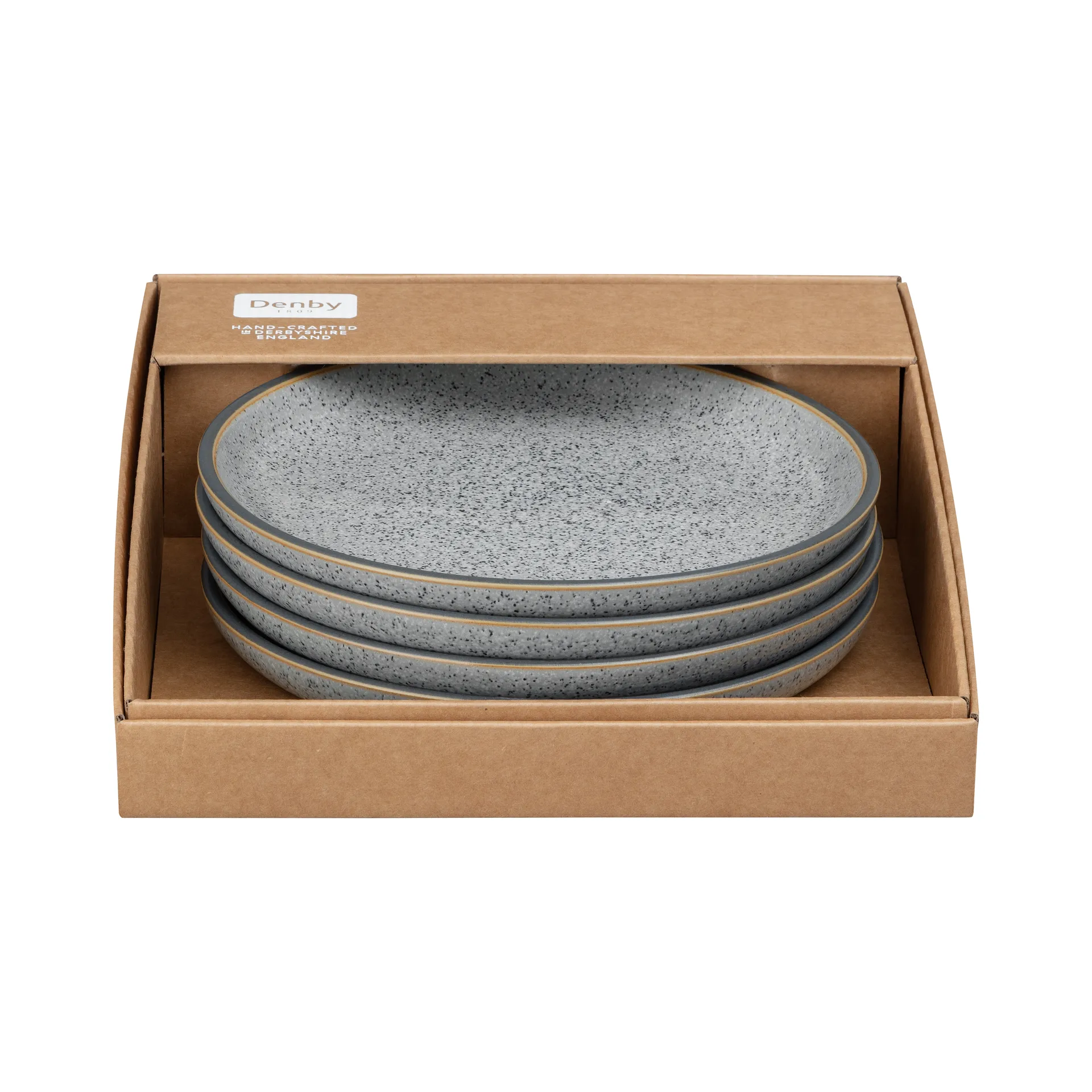 Studio Grey tallerken 21 cm 4-stk., Granite Denby