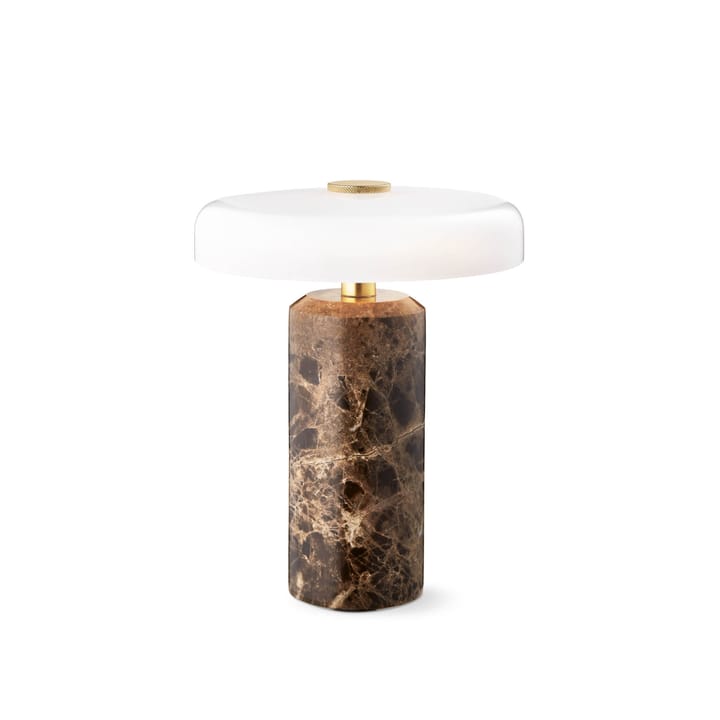 Trip bordlampe Ø17x21 cm marmor - Dark emperador - glossy opal - Design By Us