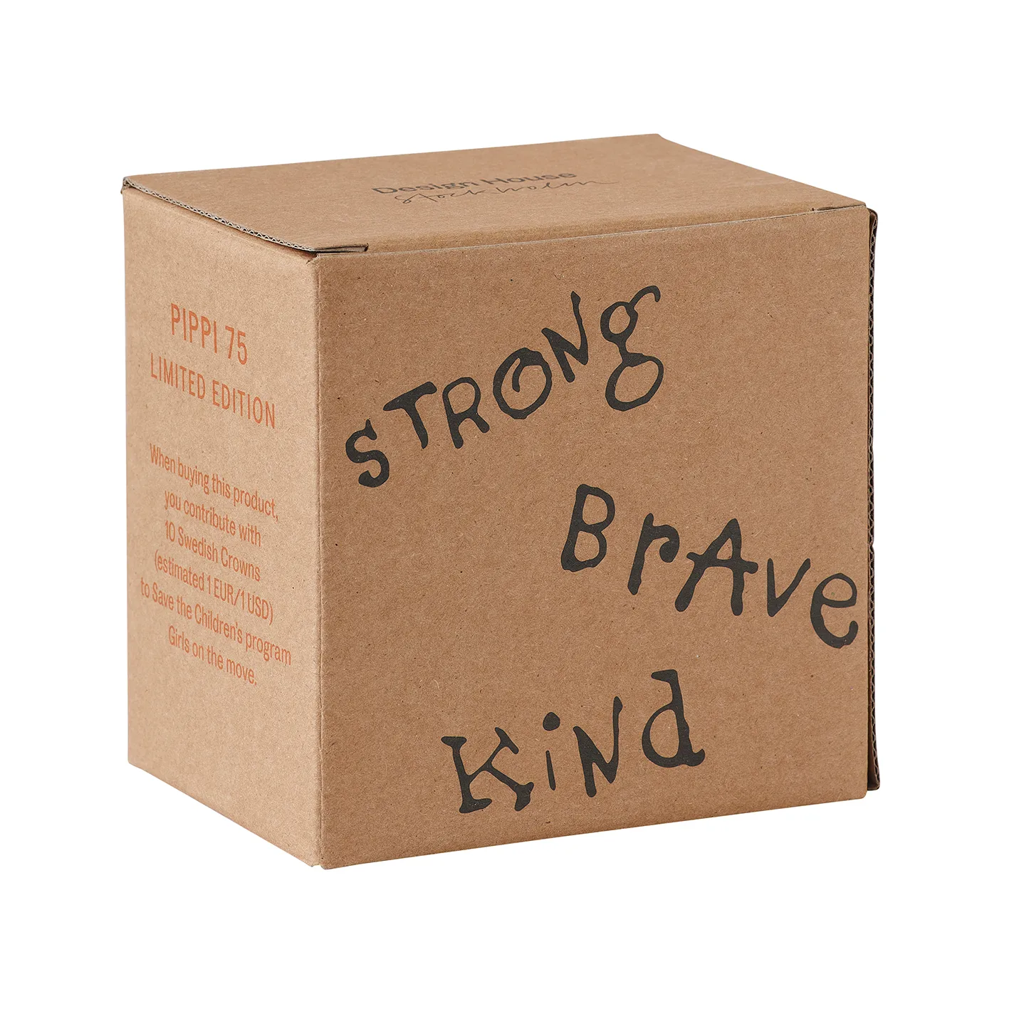 Astrid Lindgren Pippi jubileumskopp 20 cl, Strong Kind Brave Design House Stockholm