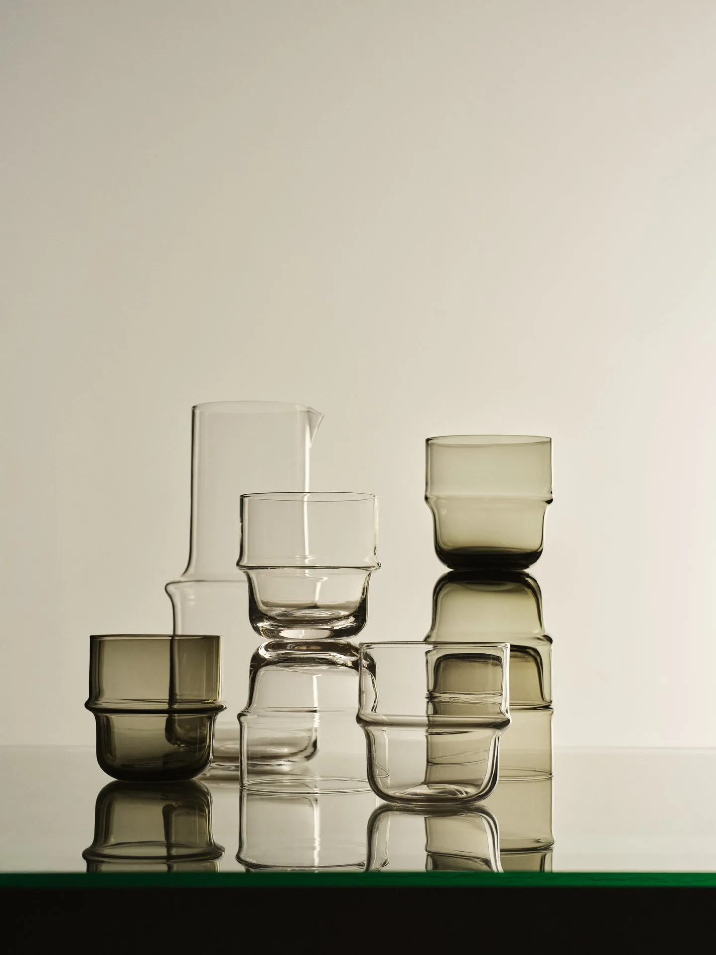 NM& Unda glass 2-stk., grå Design House Stockholm