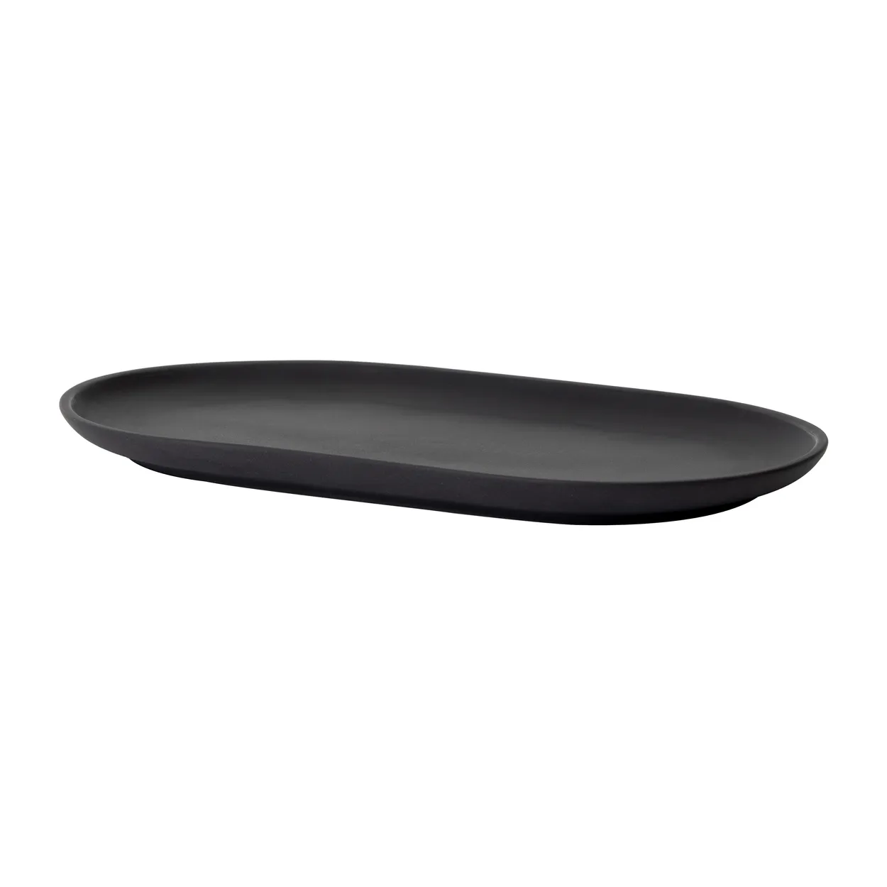 Design House Stockholm Sand tallerken oval 12,5 x 20 cm Black clay