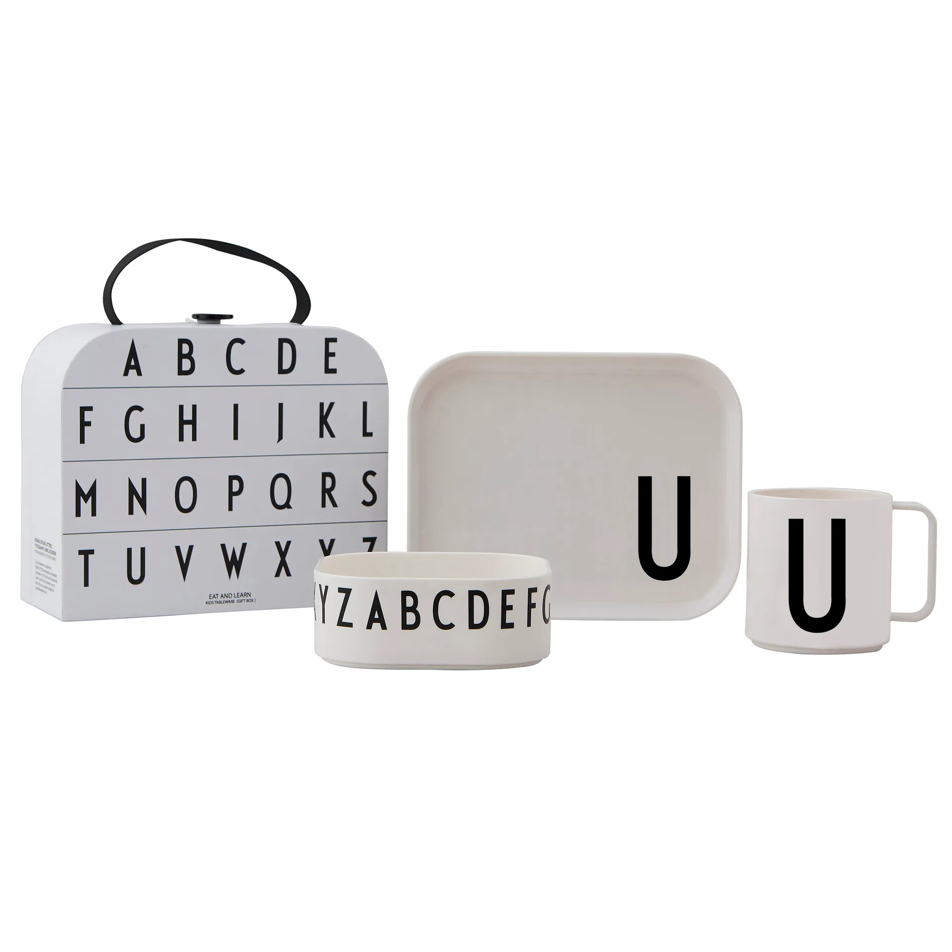 Design Letters barneservise sett, U Design Letters
