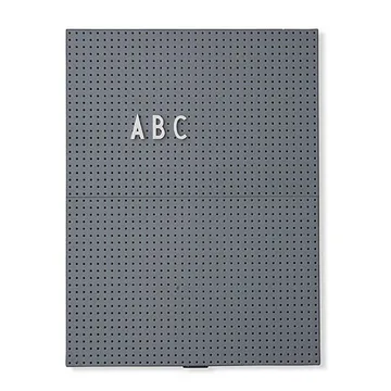 Design Letters bokstavtavle A4 - mørkegrå - Design Letters