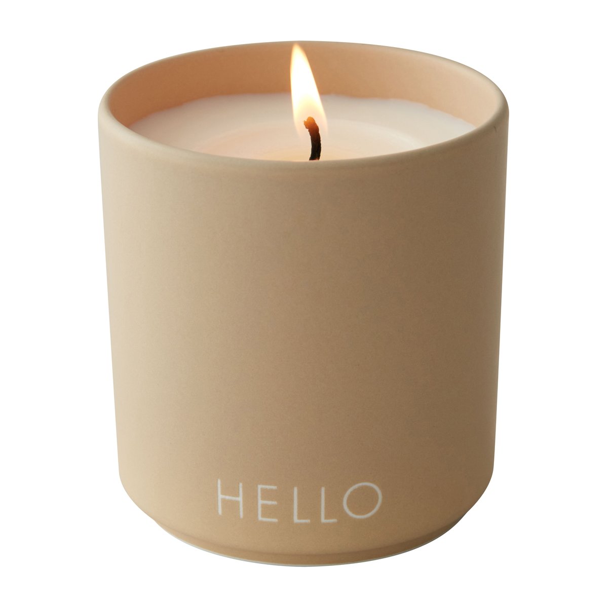 Design Letters Design Letters duftlys Ø 8 cm Hello-beige