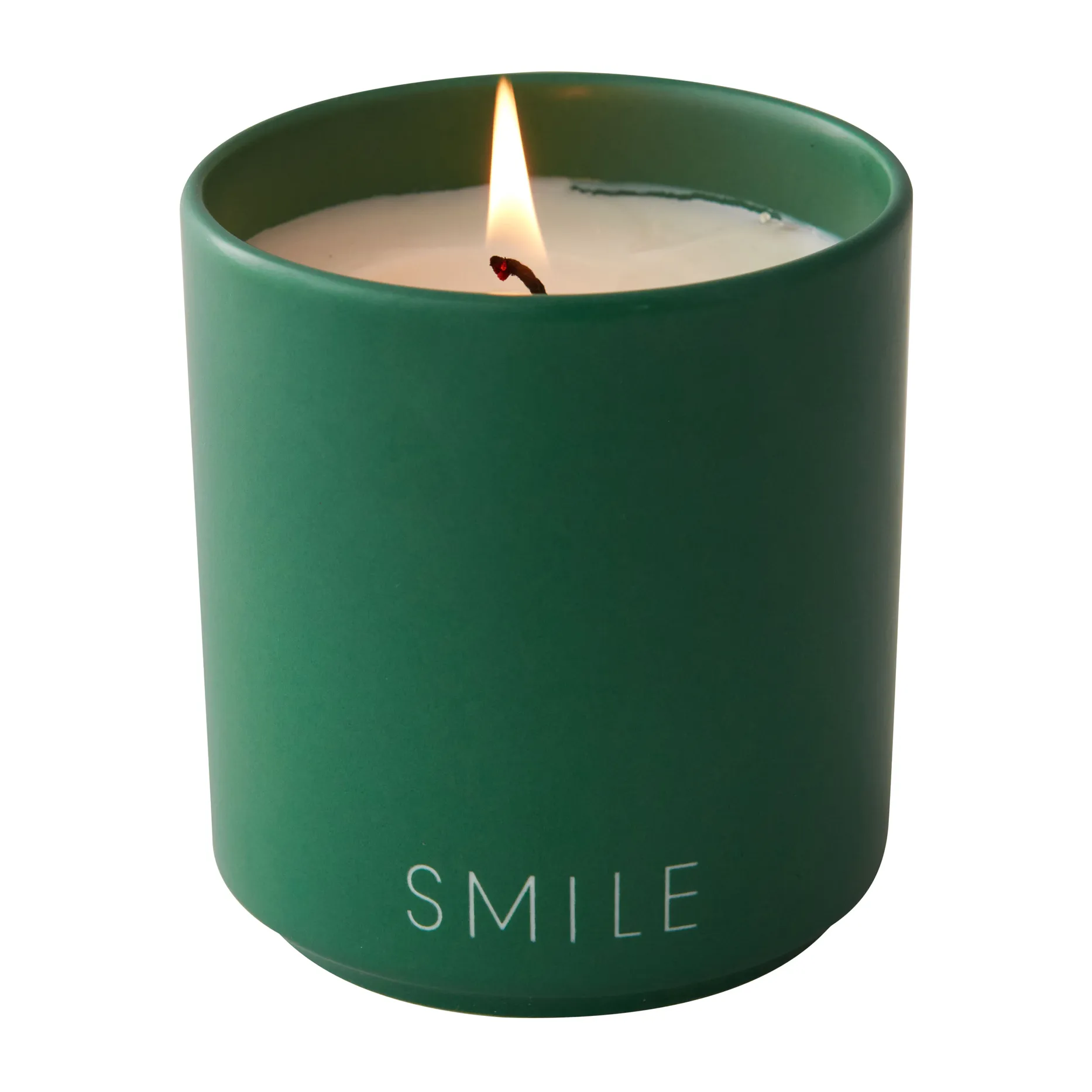 Design Letters duftlys Ø 8 cm, Smile-grass green Design Letters