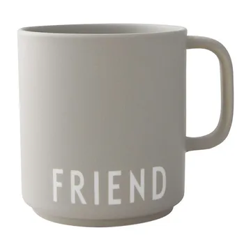Design Letters favorittkopp med hank 25 cl - Friend-grey - Design Letters