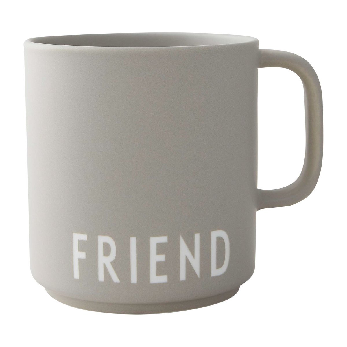 Design Letters Design Letters favorittkopp med hank 25 cl Friend-grey