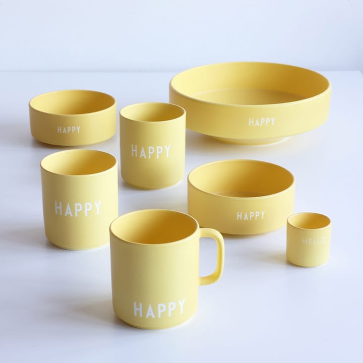 Design Letters godteriskål Ø12 cm, Yellow Design Letters