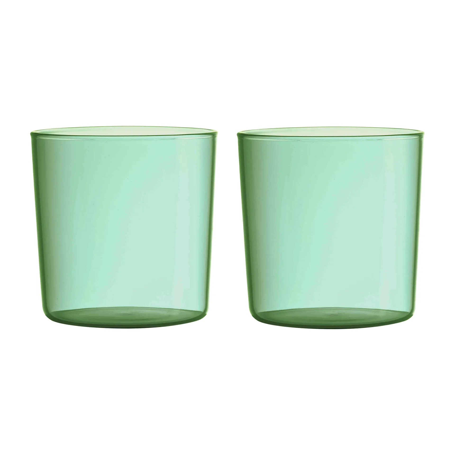 Design Letters Kids Eco drikkeglass 2-pakning, Green Design Letters