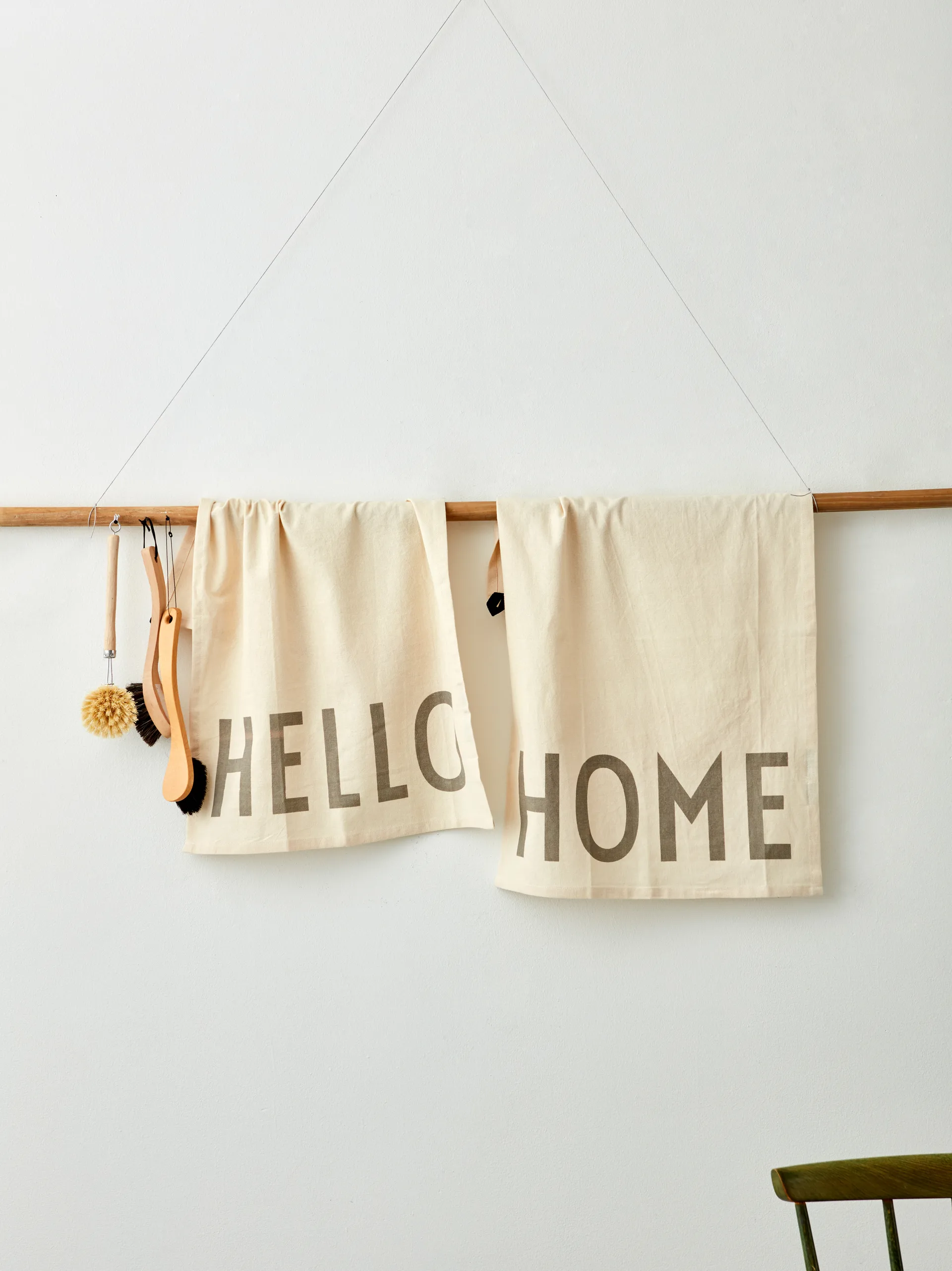 Design Letters kjøkkenhåndkle favoritt 2 deler, Hello-home-off white Design Letters