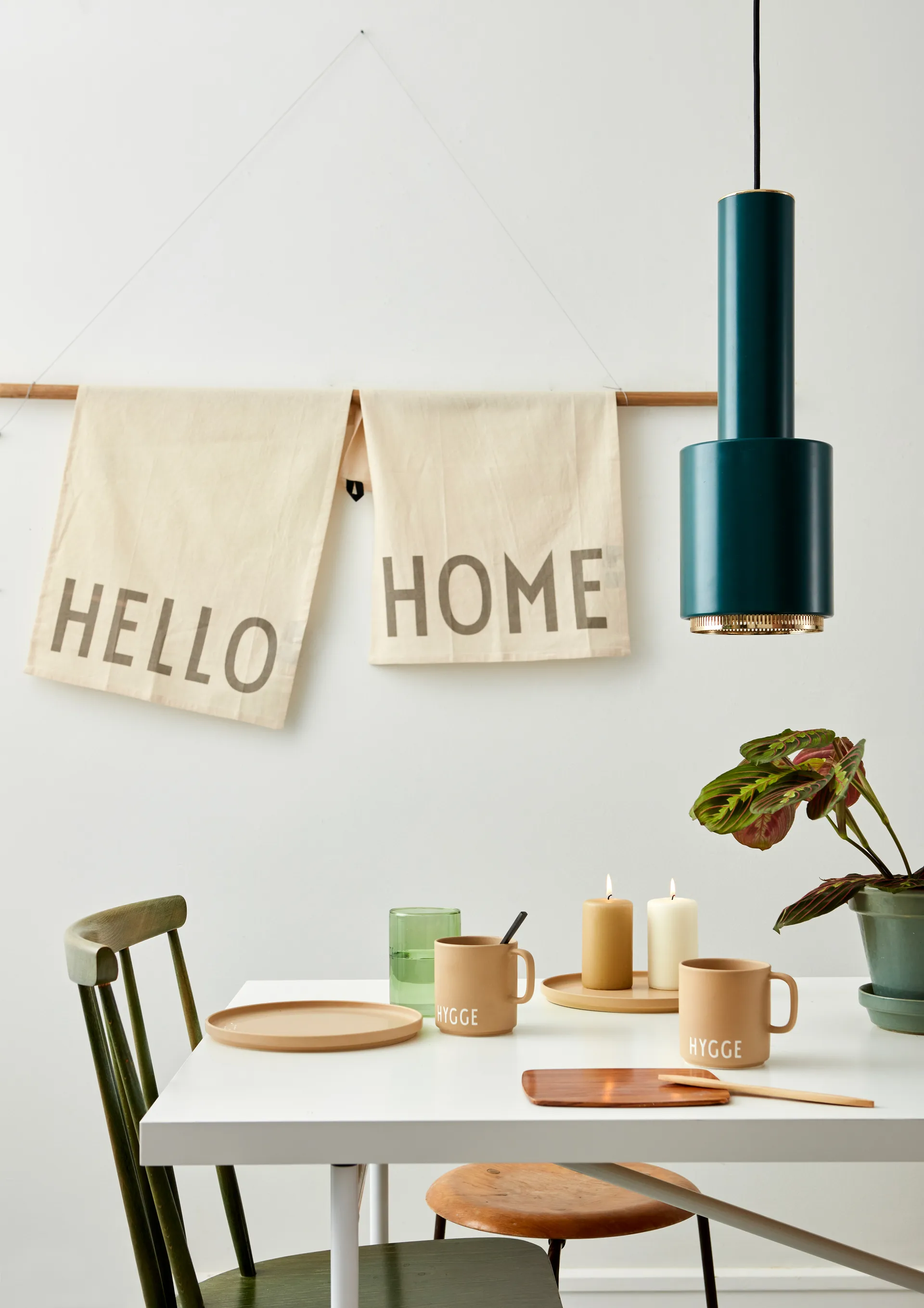 Design Letters kjøkkenhåndkle favoritt 2 deler, Hello-home-off white Design Letters