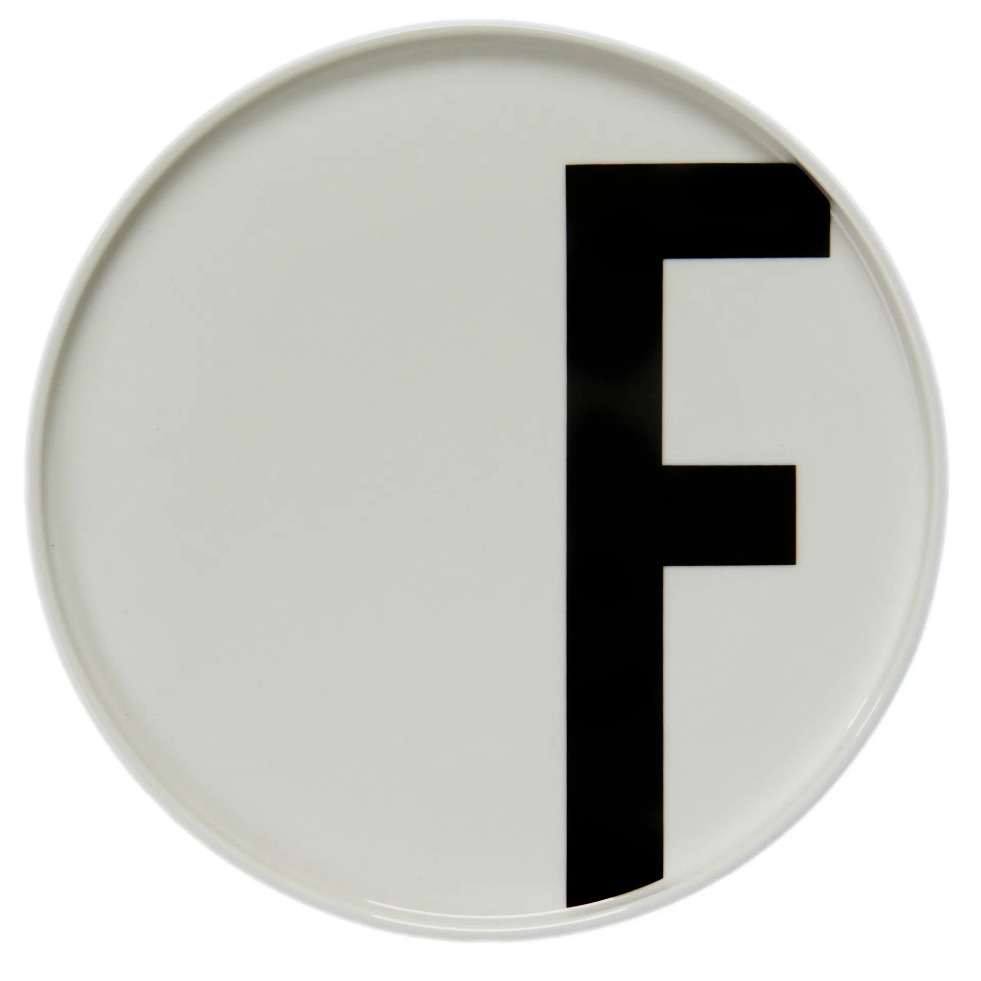 Design Letters tallerken, F Design Letters