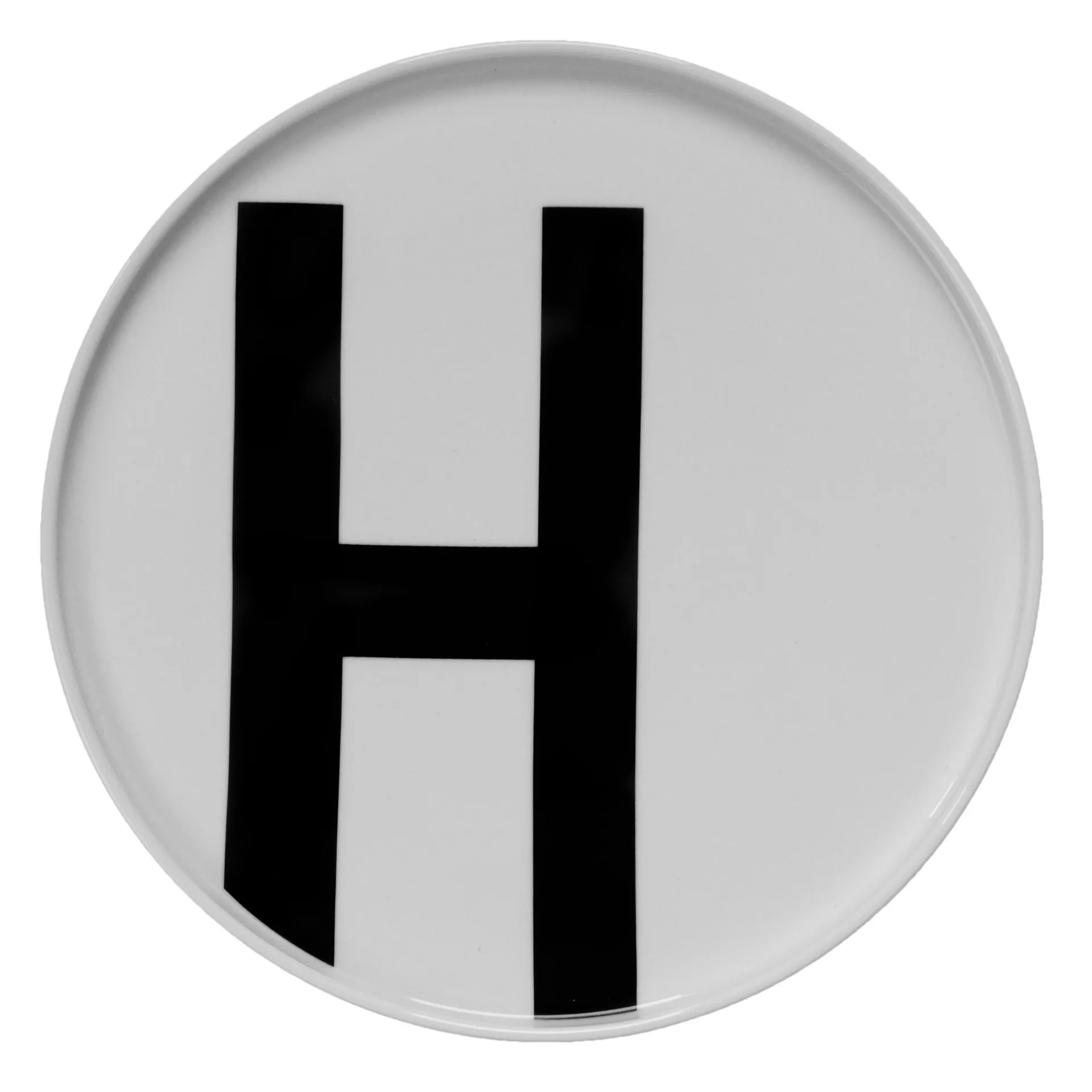 Design Letters tallerken, H Design Letters