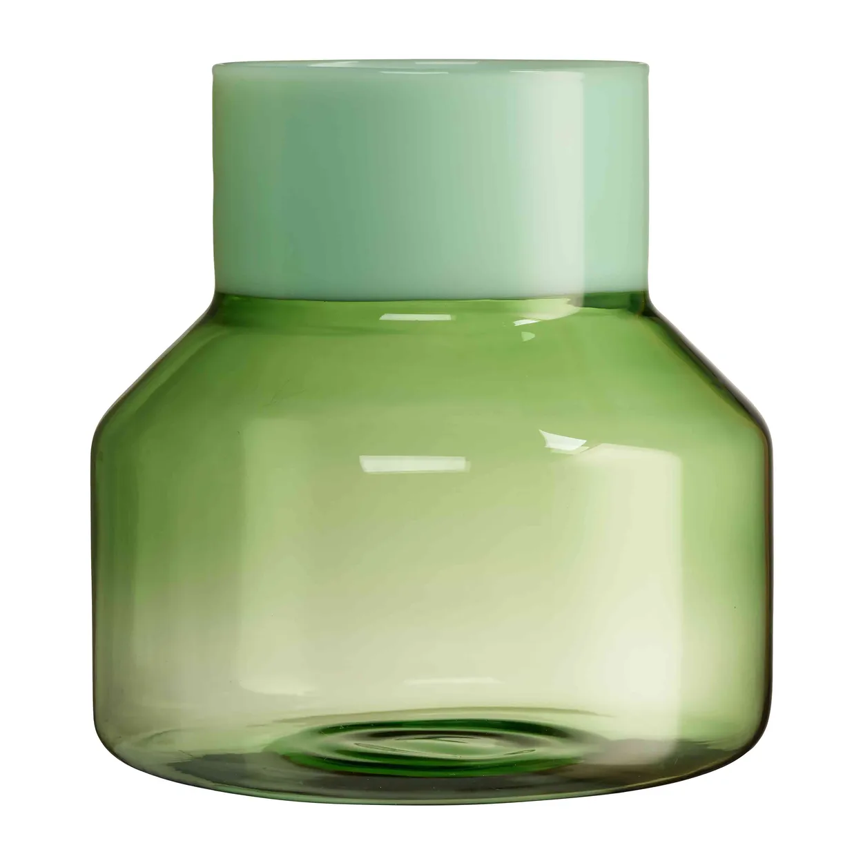 Design Letters Generous vase large Ø 16,5 cm Milky green-green