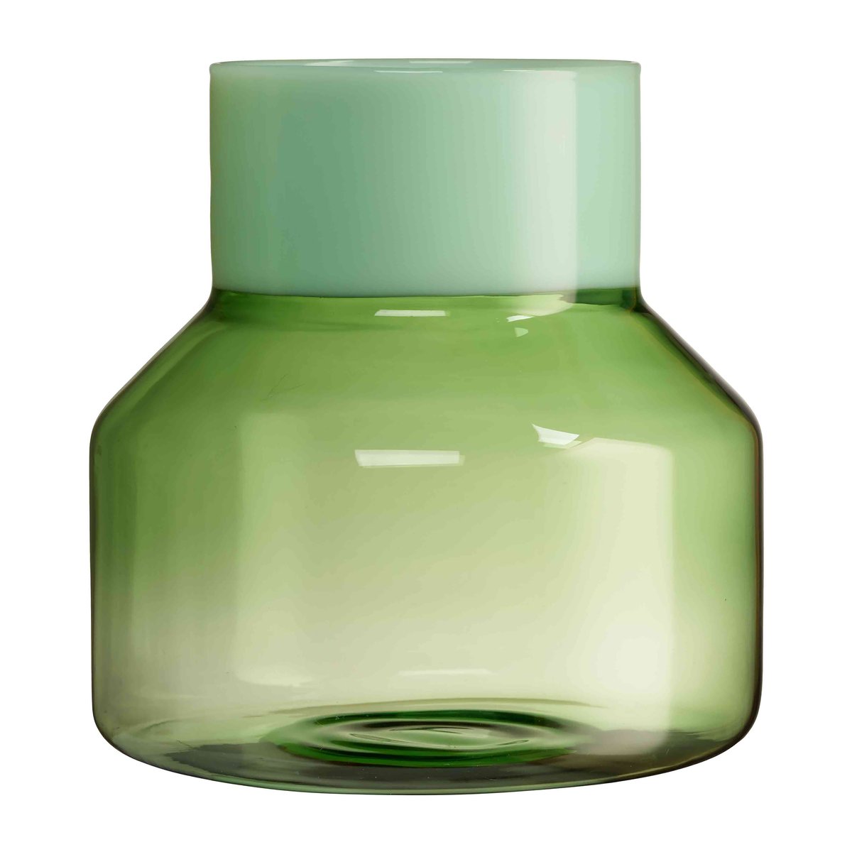 Design Letters Generous vase large Ø 16,5 cm Milky green-green